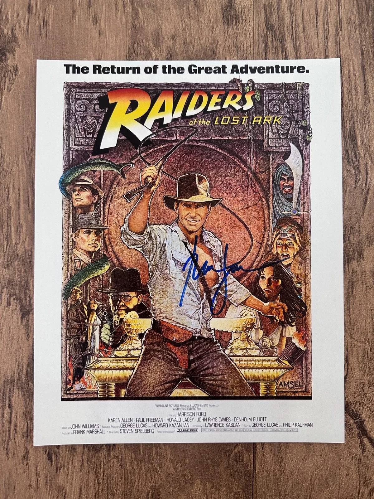 Ford — Raiders of the Lost Ark – Signed 8×10 Movie Photo