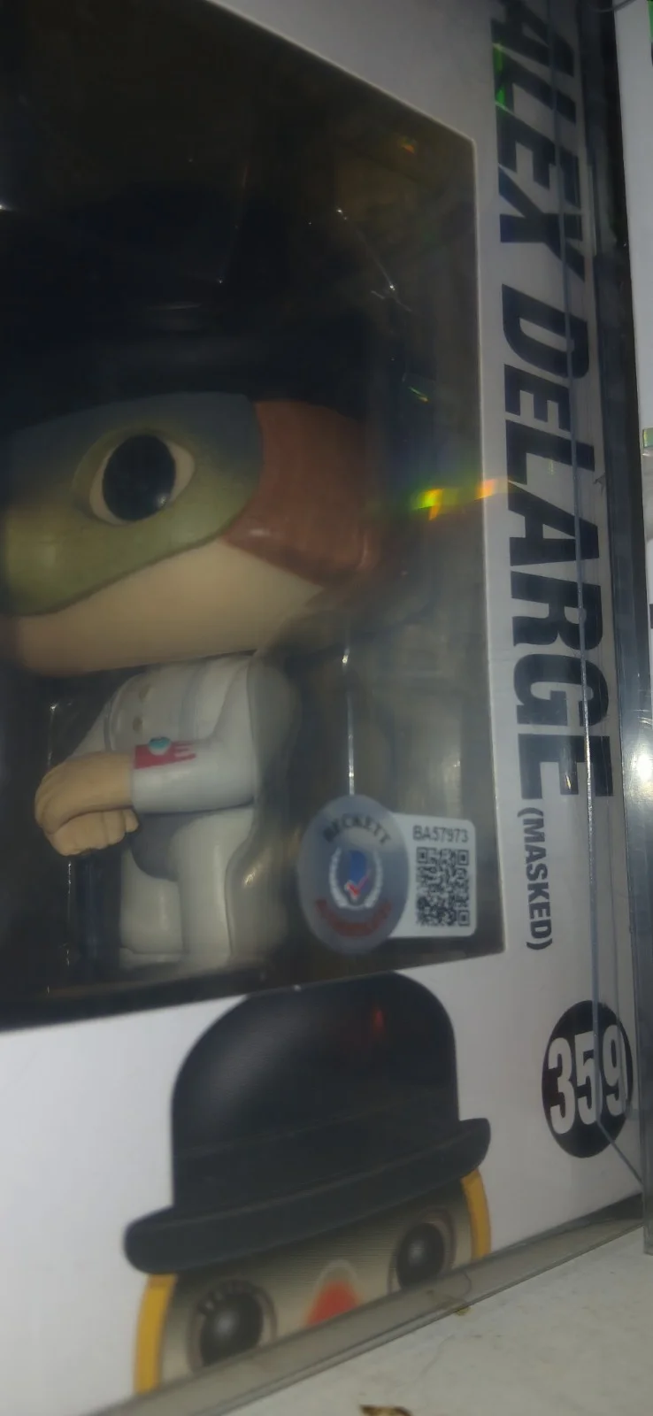 Clockwork Orange Funko Pop Figure Masked Version Signed By Malcolm Mcdowell Coa, image 2