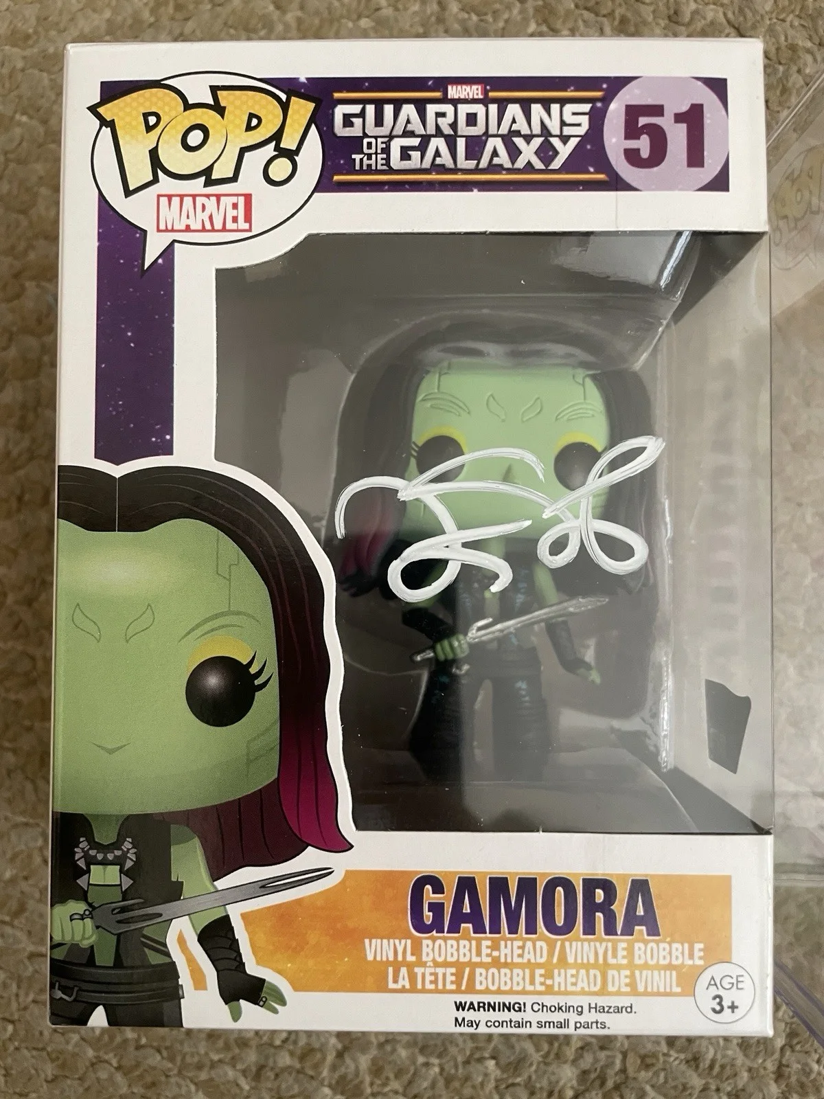 Zoe Saldana — Fanatics Zoe Saldana Guardians of the Galaxy Autographed Gamora #51 Funko Pop!