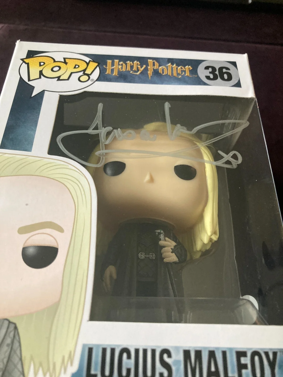 Jason Isaacs — Jason Isaacs Lucius Malfoy signed autographed Funko Pop #36 w/ case JSA, изображение 2