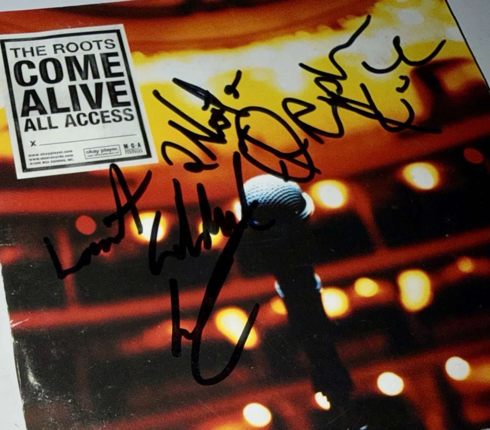 The Roots Come Alive All Access SIGNED CD Cover Insert - Autographed, image 2