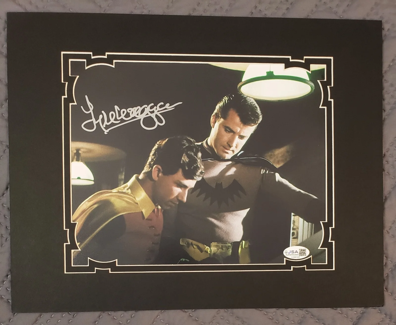 Lyle Waggoner — Batman Lyle Waggoner Signed 8x10 Photo Matted Framed to 11x14 (JSA) Steve Trevor, изображение 2