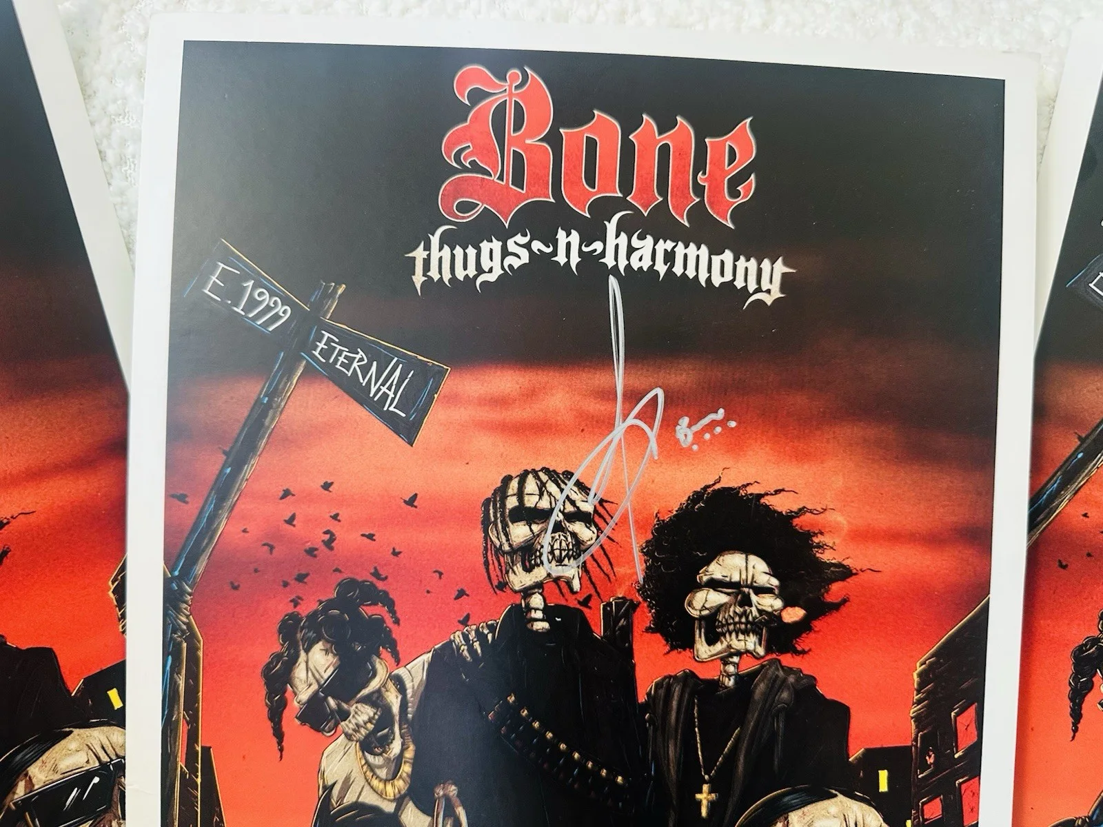 3 Bone Thugs N Harmony E. 1999 Eternal Hand Signed Promo 8.5 X 11 L@@K, image 3