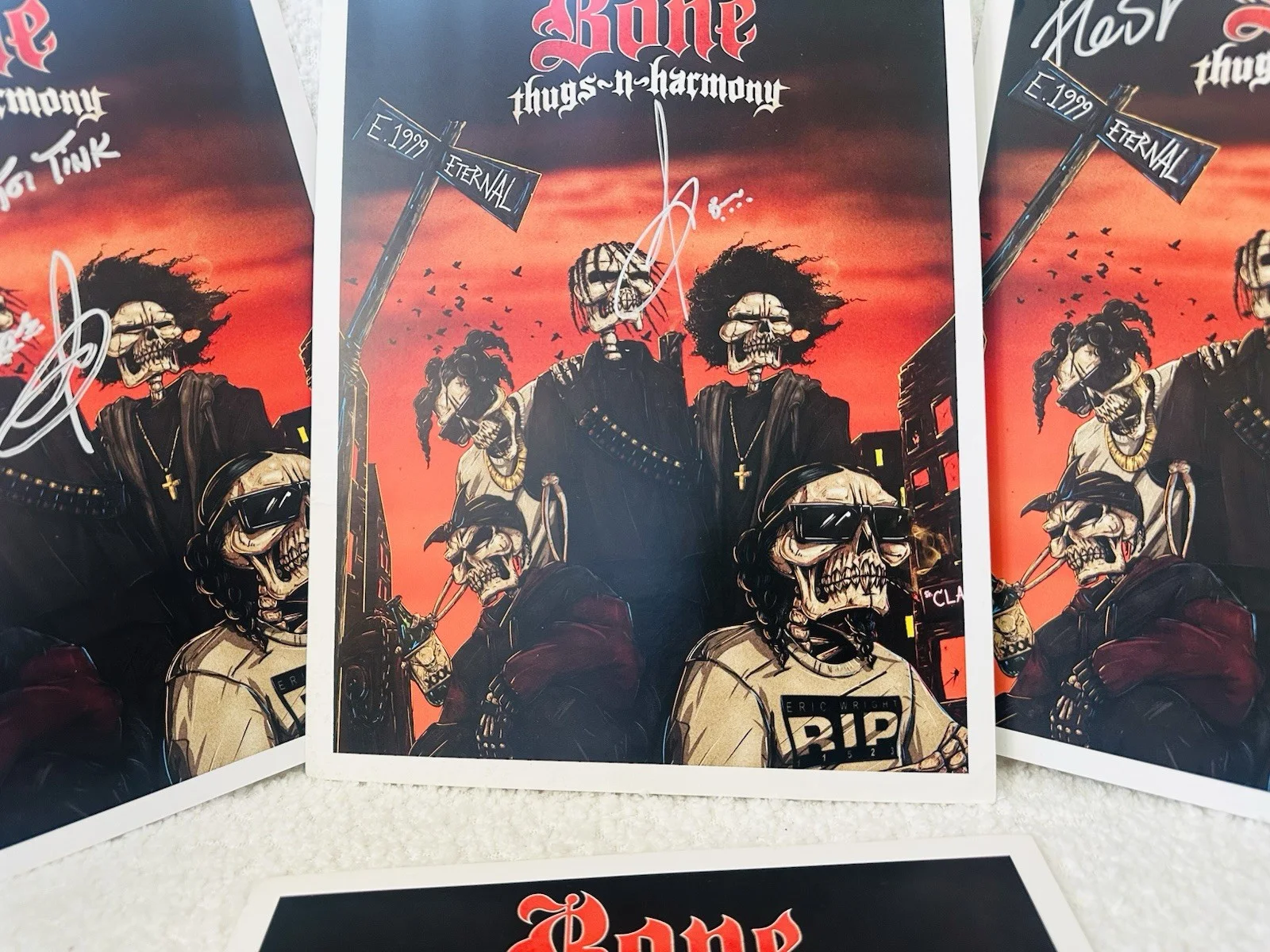 3 Bone Thugs N Harmony E. 1999 Eternal Hand Signed Promo 8.5 X 11 L@@K, image 5
