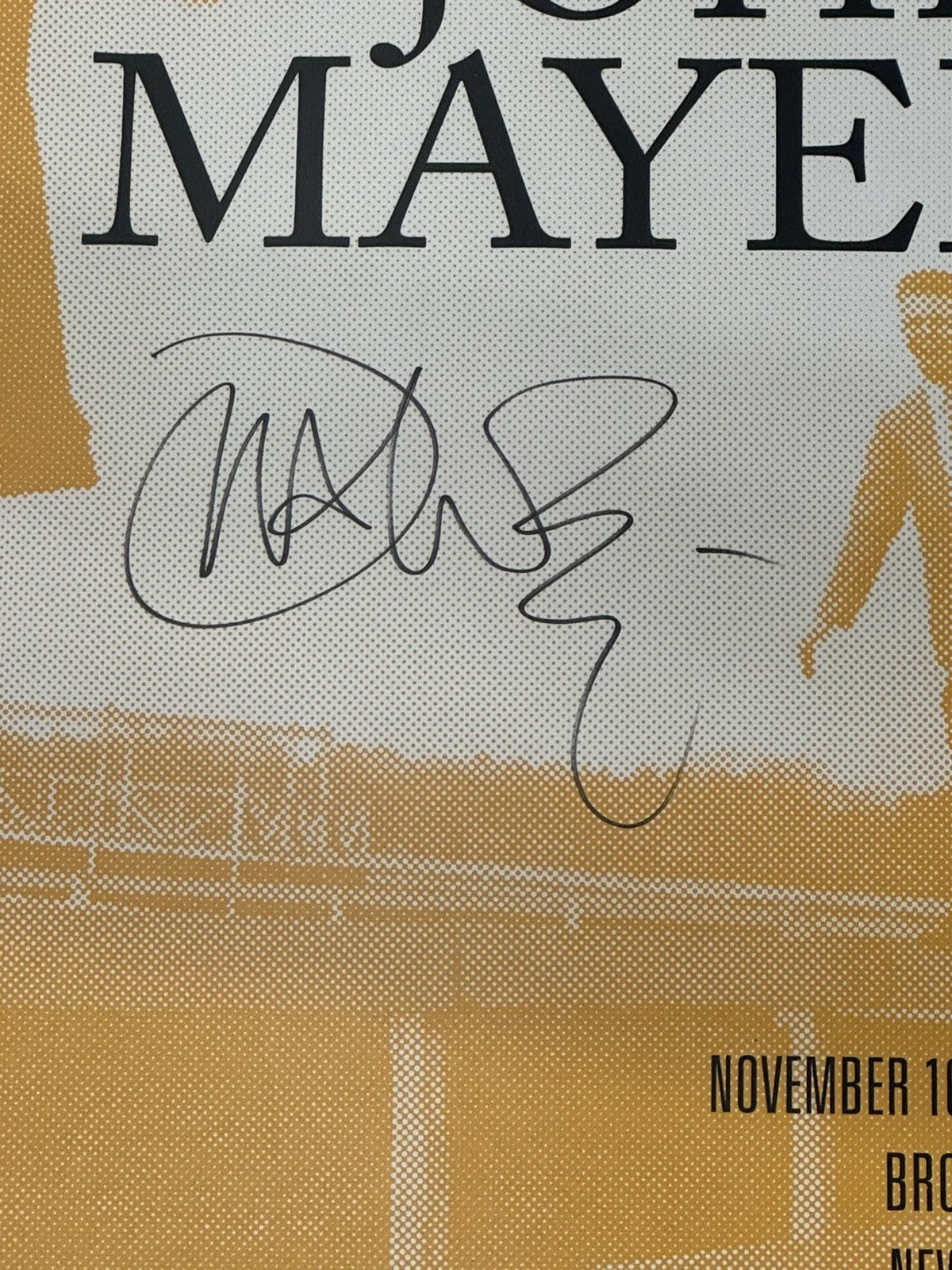 John Mayer — AN EVENING WITH JOHN MAYER SIGNED NYC 18X24 CONCERT TOUR POSTER PSA COA HUGE SIG, изображение 2