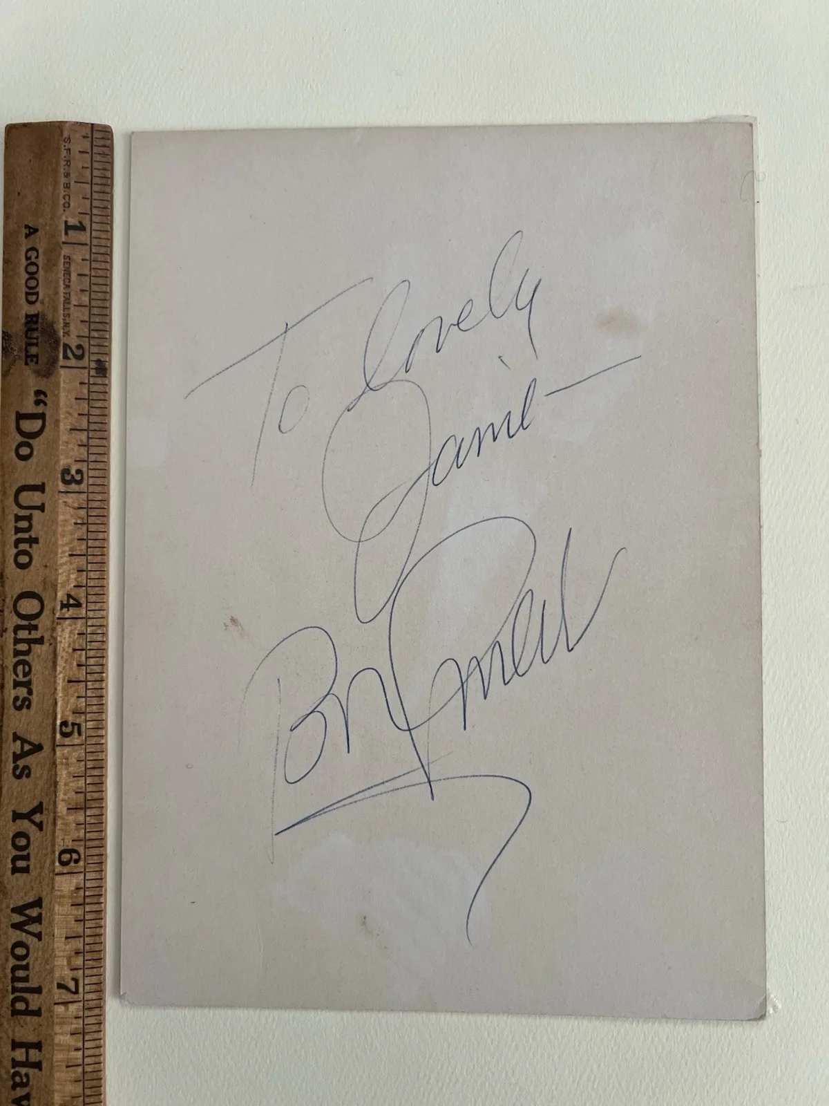 Robert Goulet & Carol Lawrence Signed Items Lot - 2 Goulet & 1 Lawrence, image 4