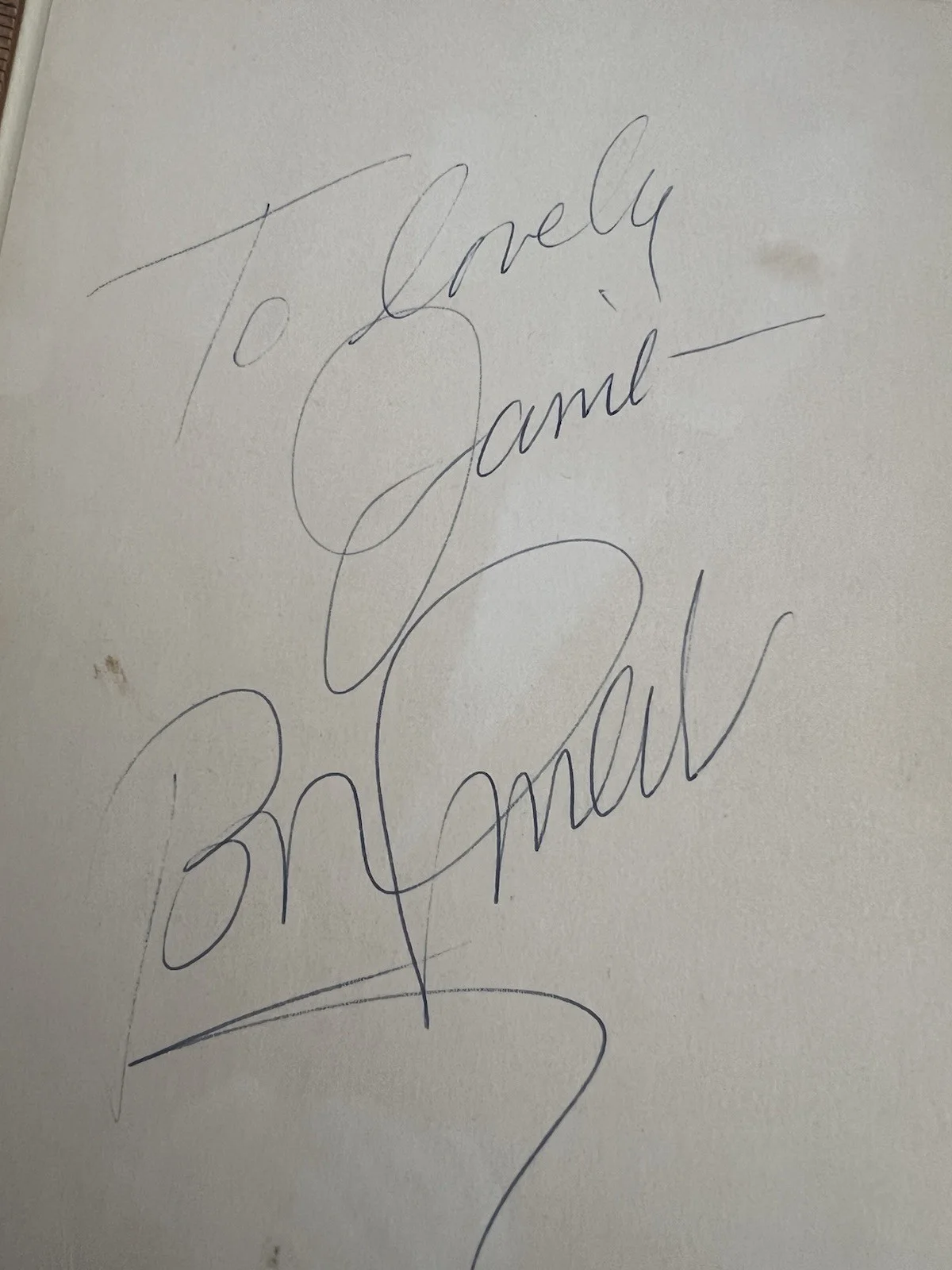 Robert Goulet & Carol Lawrence Signed Items Lot - 2 Goulet & 1 Lawrence, image 5