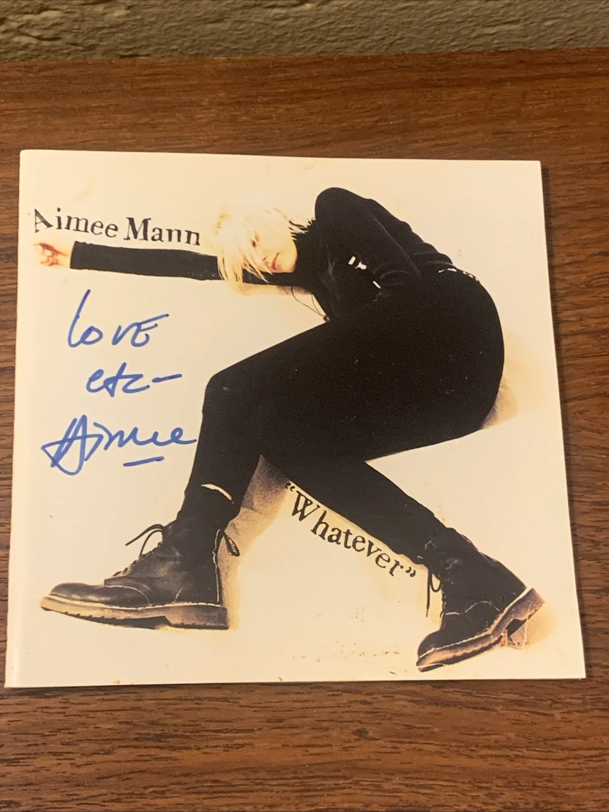 AIEMEE MANN AUTOGRAPHED /INSCRIBED HAND SIGNED IN PERSON “WHATEVER” CD INSERT/CD, image 2