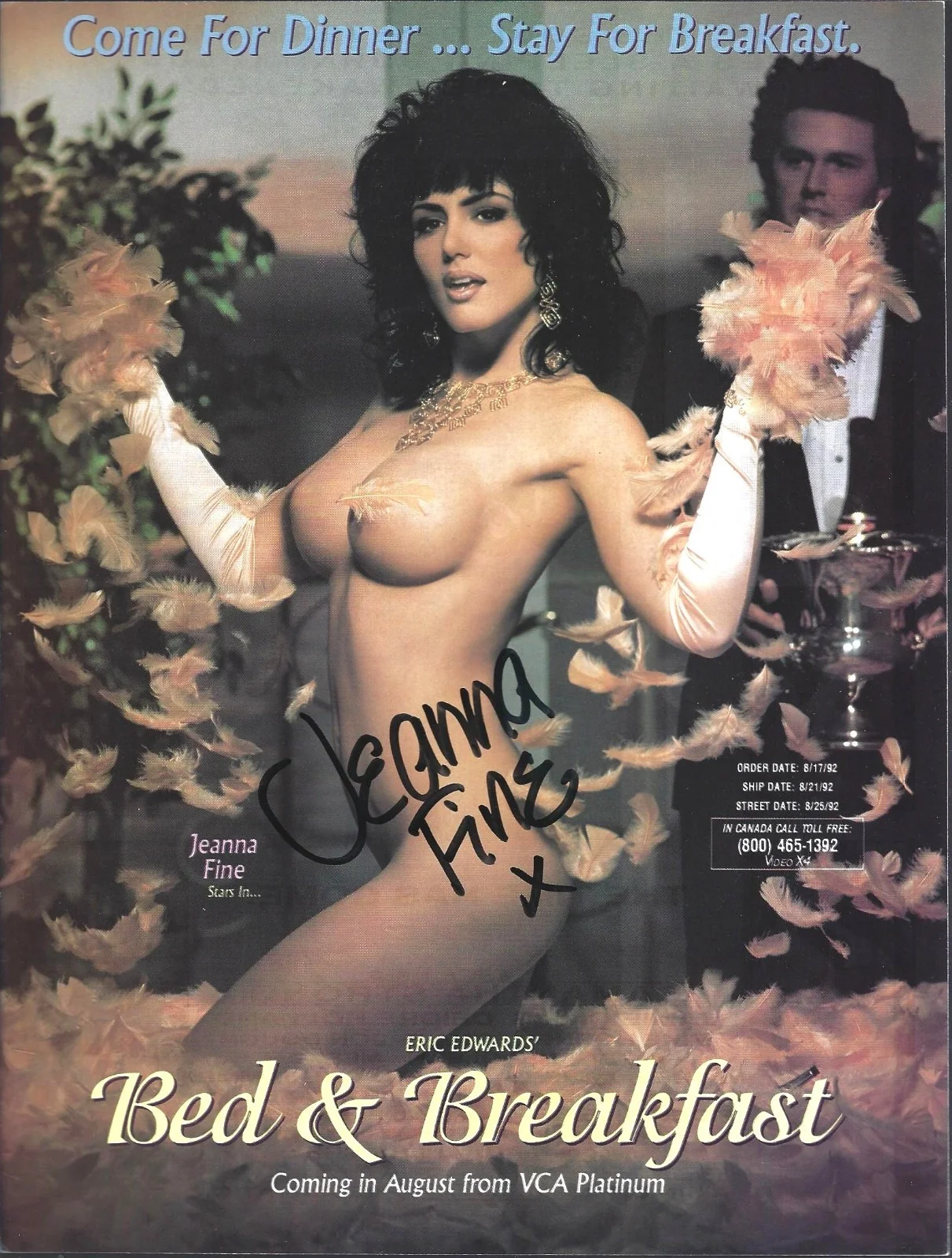 jeanna fine — JEANNA FINE-"Adult Film Legend"-Authentic Autographed Promo #3 w/ proof RIP