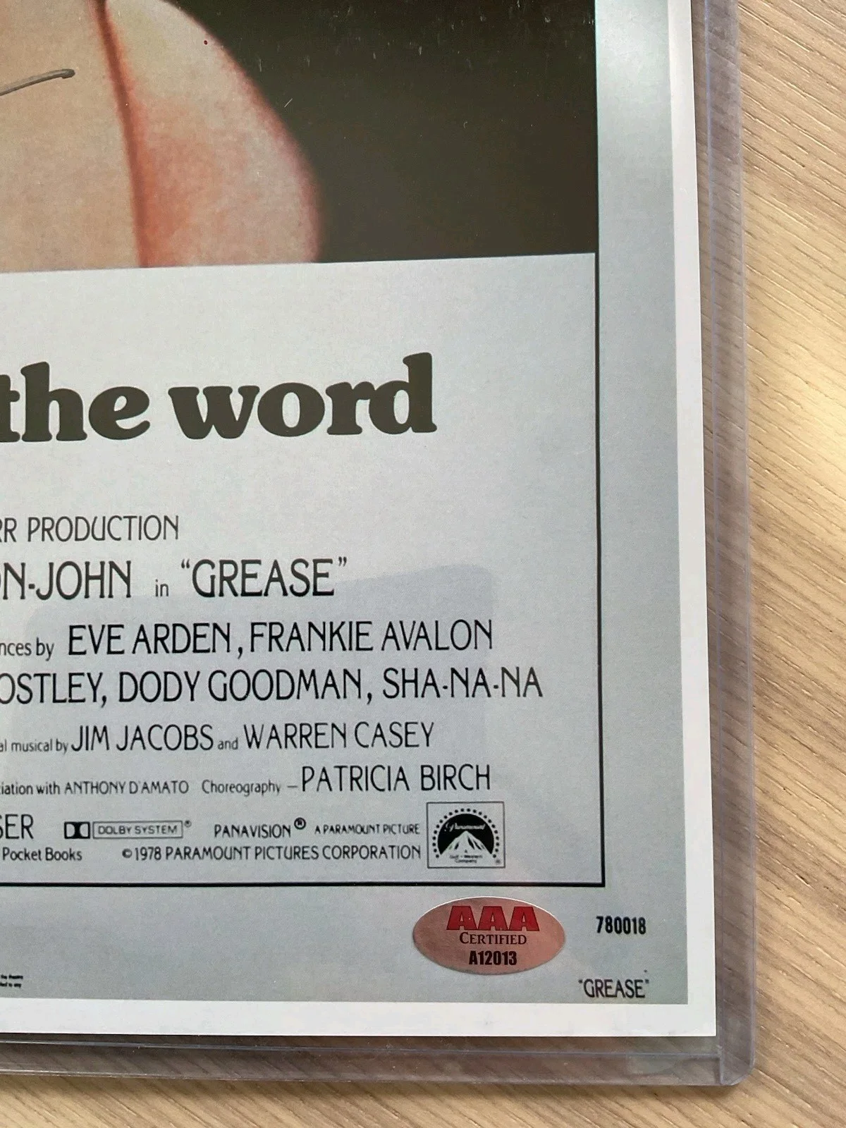 Grease In The Word Autographed Poster with Certificate of Authenticity 11x17, изображение 3