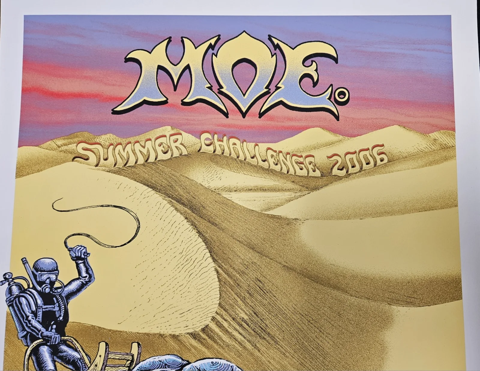 76/400 Signed LE MOE. SUMMER CHALLENGE 2006 Screenprint Concert Poster Turtles, image 2