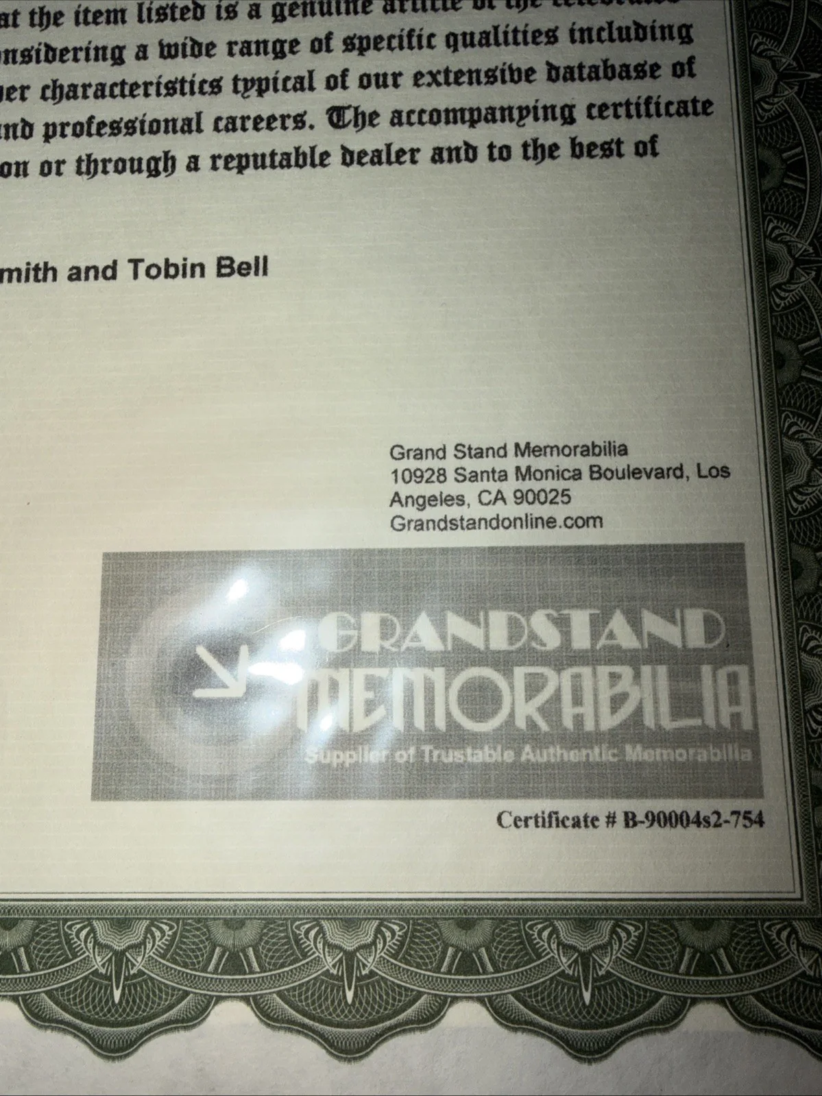 Tobin Bell — Tobin Bell Shawnee Smith autographed signed inscribed 8 X 10 Saw Jigsaw COA, изображение 3