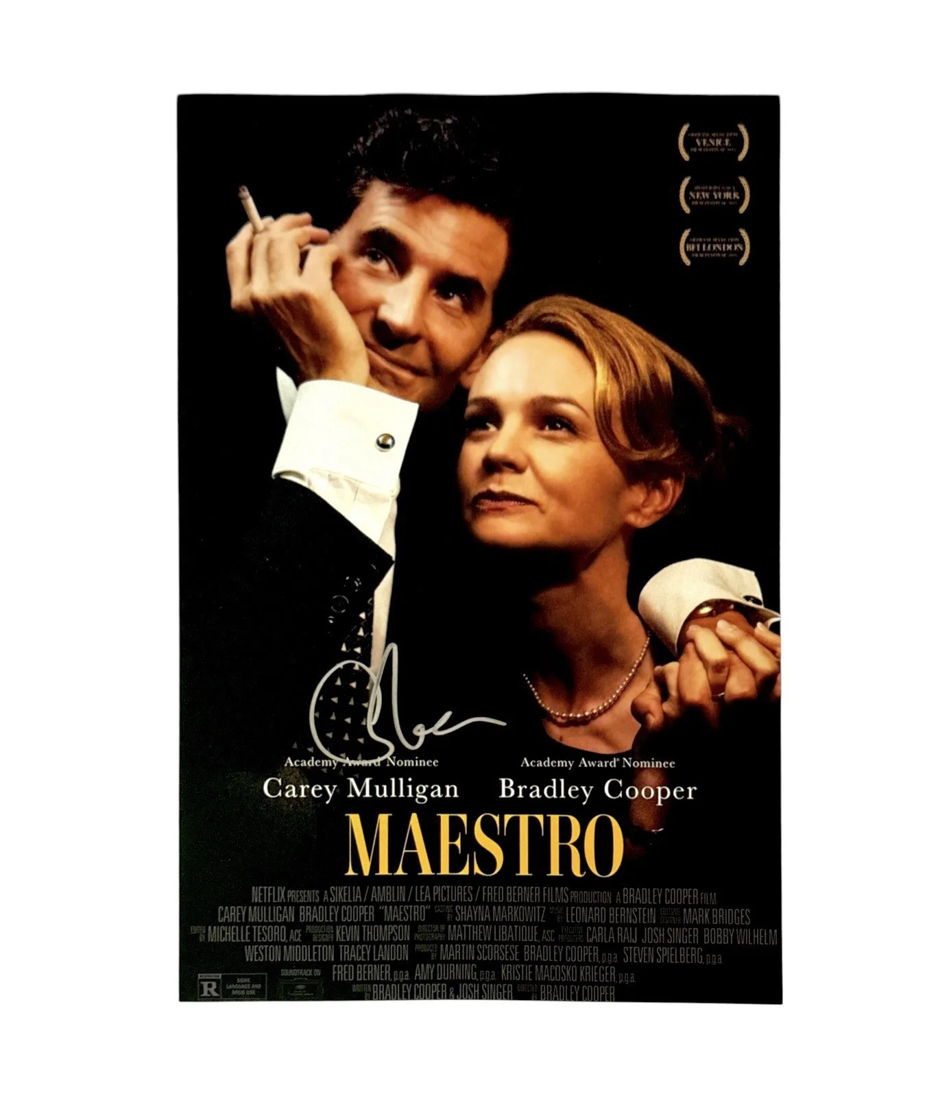 Carey Mulligan — CAREY MULLIGAN 12X18 SIGNED PHOTO FROM THE MOVIE MAESTRO WITH TOP LOADER RARE