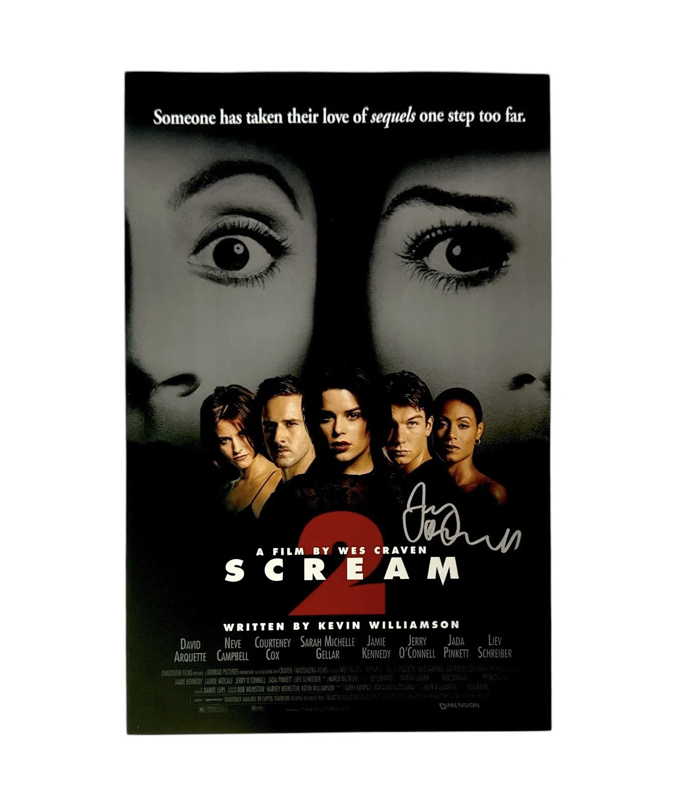 Jerry O'Connell — JERRY O'CONNELL 12X18 SIGNED PHOTO FROM THE MOVIE SCREAM 2 WITH TOP LOADER RARE