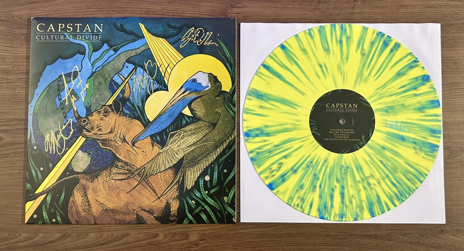 CAPSTAN SIGNED AUTOGRAPH X5 CULTURAL DIVIDE VINYL EP RECORD RARE!!!, image 2