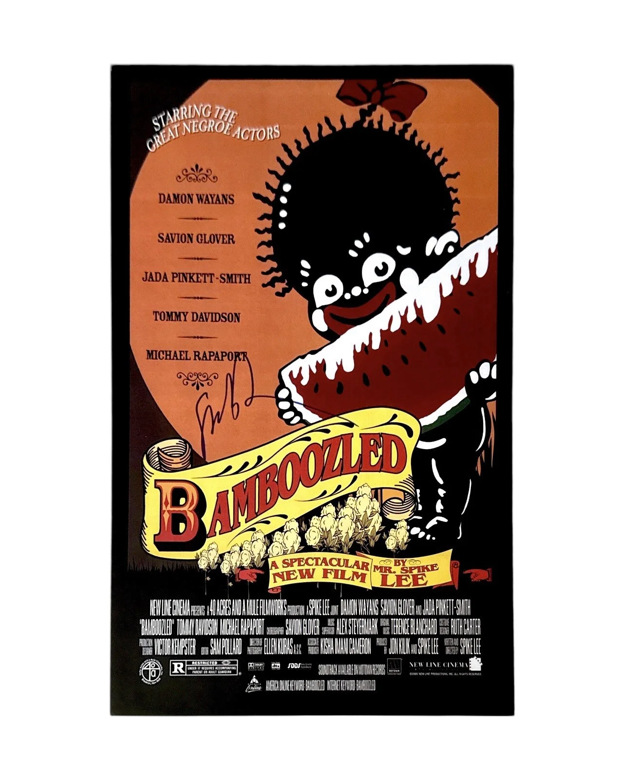 Spike Lee — SPIKE LEE 11X17 SIGNED PHOTO FROM THE MOVIE BAMBOOZLED WITH TOP LOADER VERY RARE