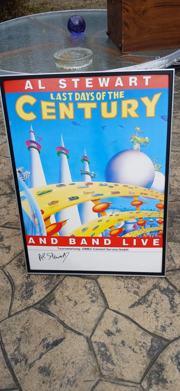 AL STEWART Signed Autographed German Poster Last Days of the Century, изображение 3