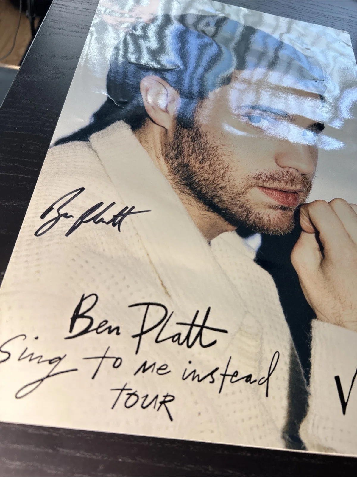 Signed BEN PLATT Poster 11x17 Sing to me Instead tour VIP Autographed 2019 RARE, image 2