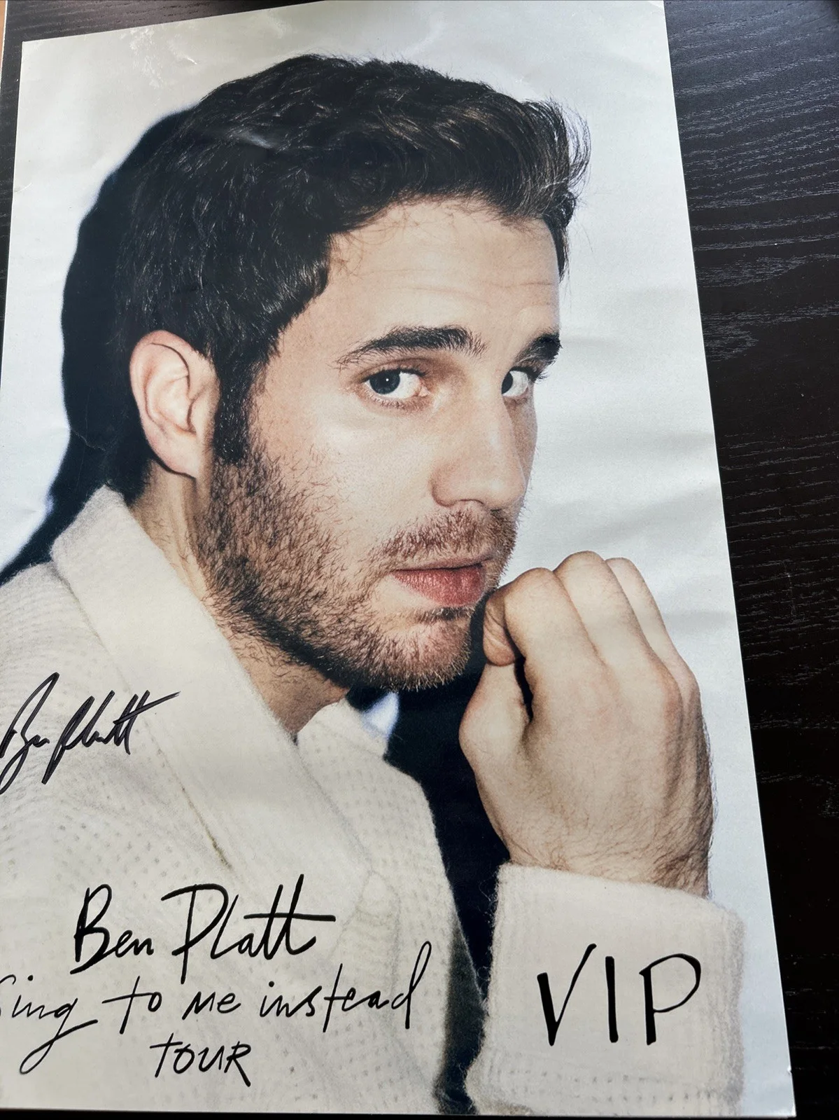 Signed BEN PLATT Poster 11x17 Sing to me Instead tour VIP Autographed 2019 RARE, image 5