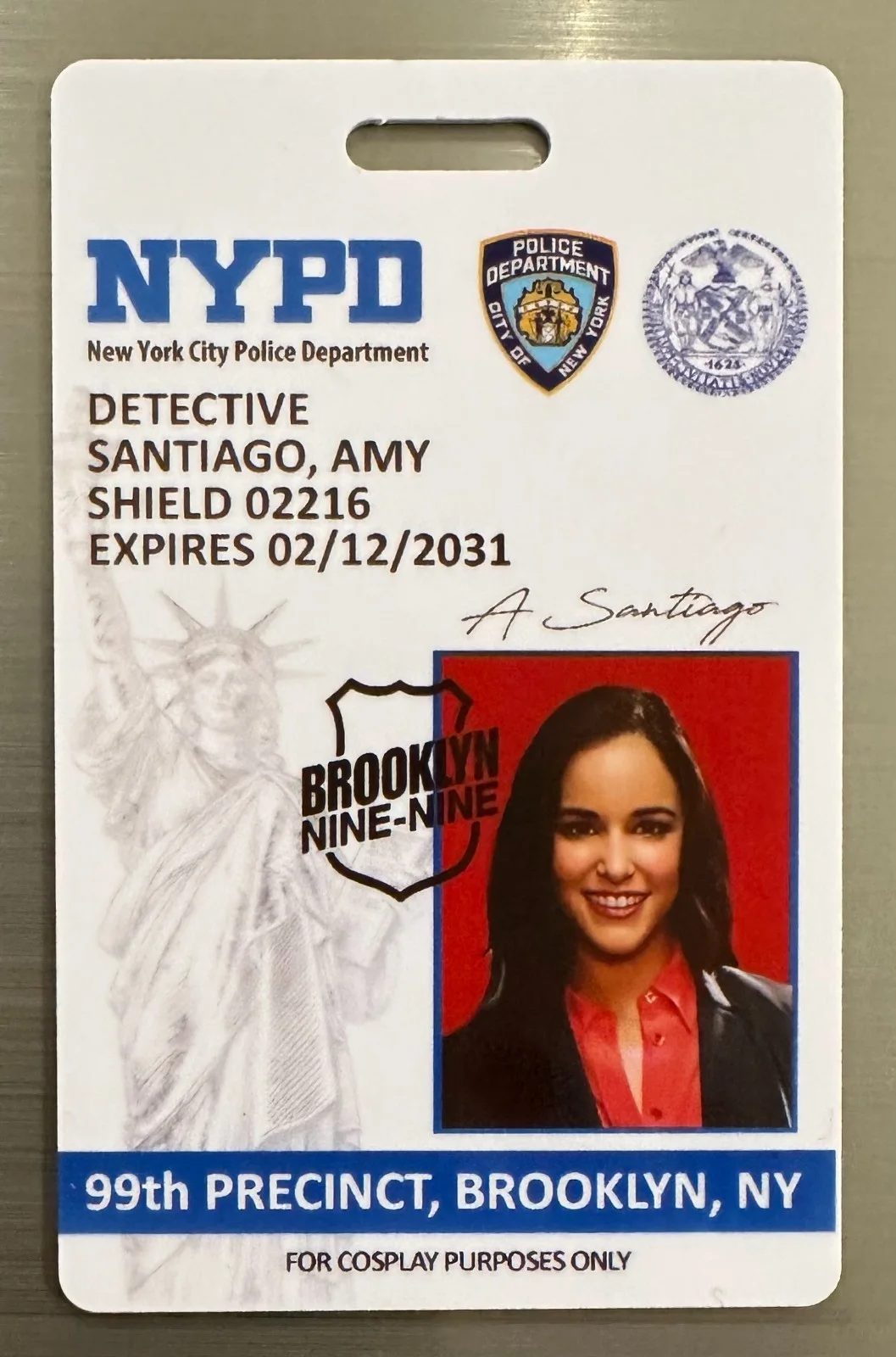 Brooklyn 99 ID Badge | Nine Nine | NYPD | Name Tag | Cosplay | Costume, изображение 4