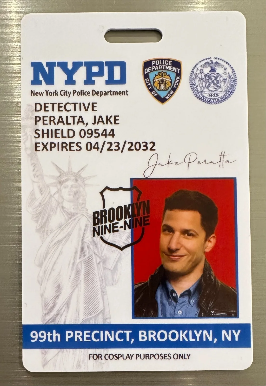 Brooklyn 99 ID Badge | Nine Nine | NYPD | Name Tag | Cosplay | Costume, изображение 5