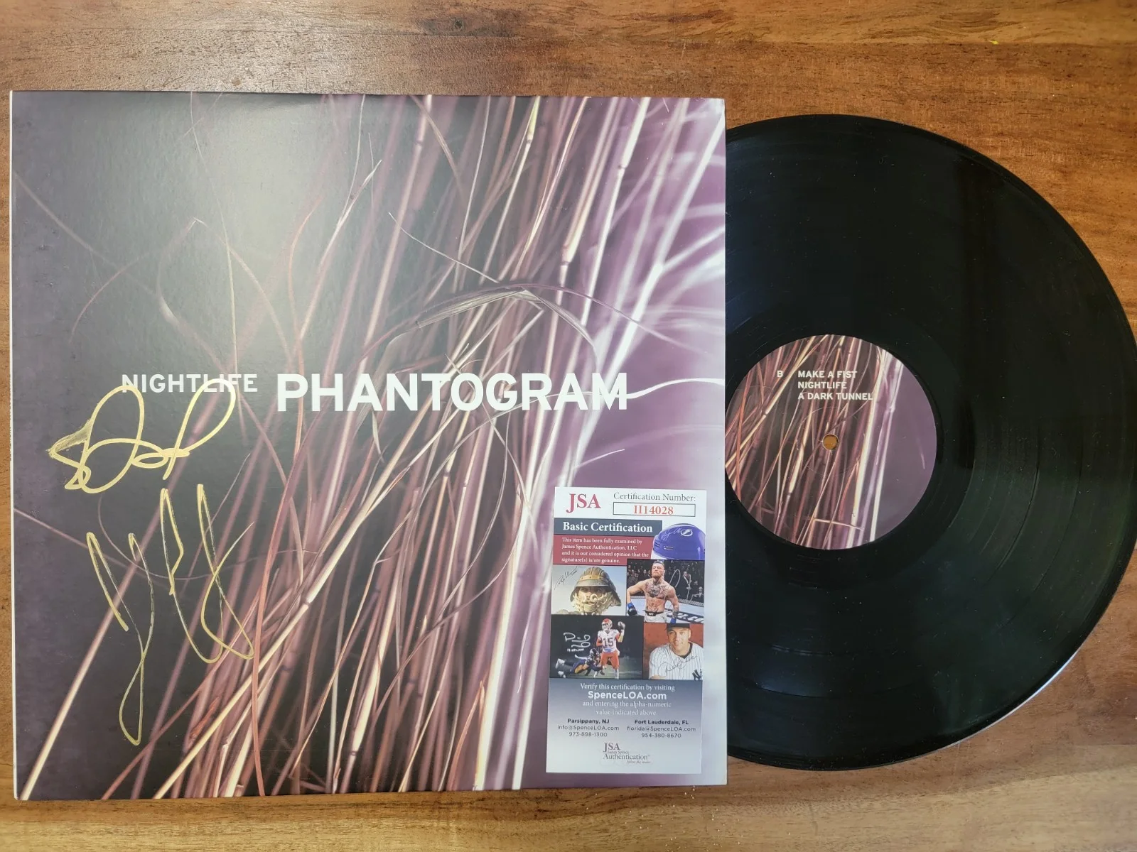 Phantogram Nightlife Signed Vinyl Record JSA Authenticated Original, image 4