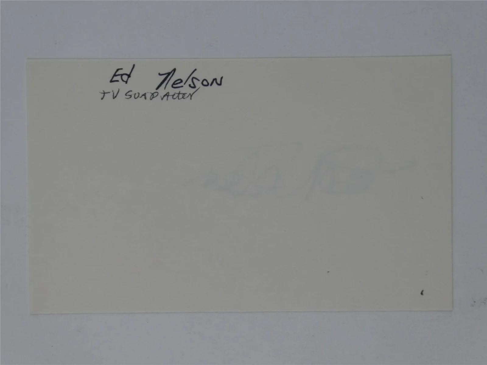 Ed Nelson — Ed Nelson Hand Signed Autographed Cut Twilight Zone Peyton Place, image 3