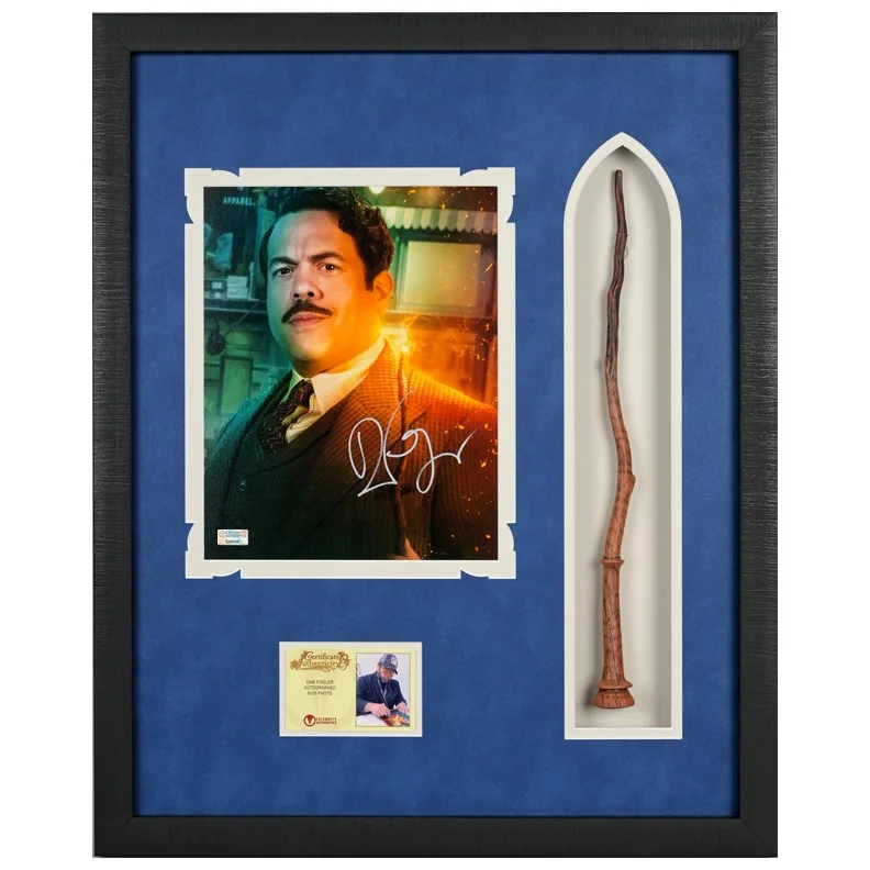 Dan Fogler — Dan Fogler Autographed Fantastic Beasts Jacob Kowalski 8×10 Framed Wand Display