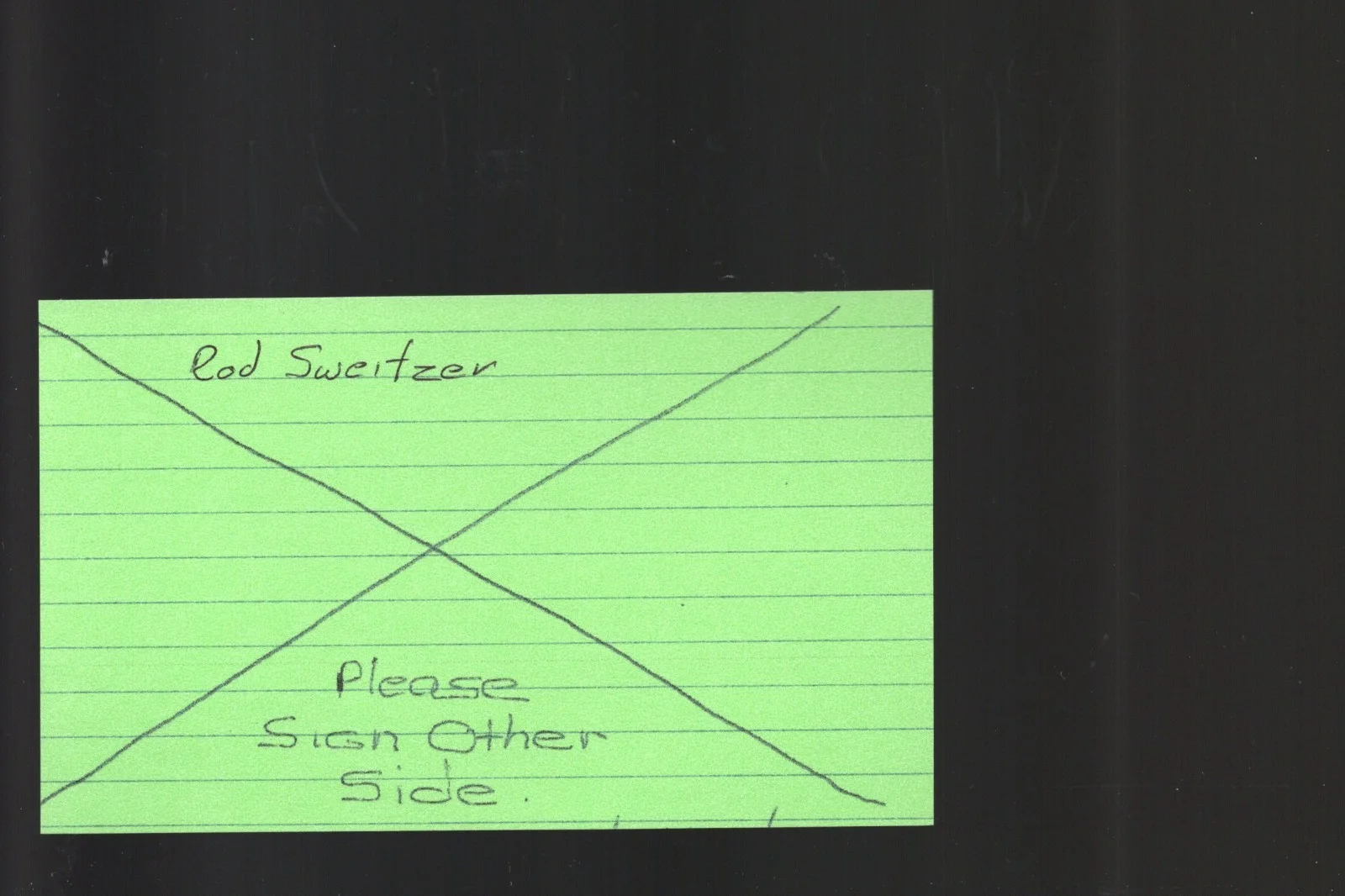 Rod Sweitzer - Actor * Signed Index Card * - Psycho Cop 2 - Invisible Maniac, image 2
