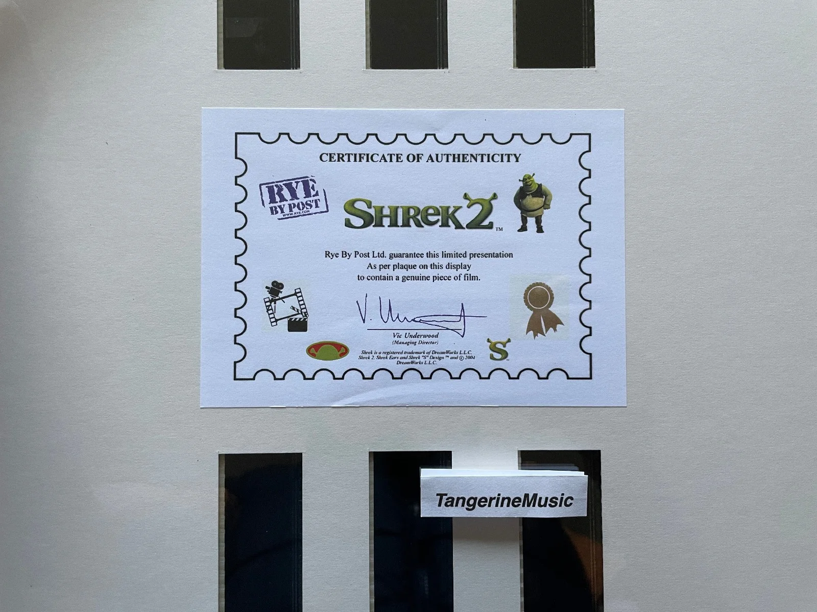 SHREK 2 hand crafted display with 35mm film cells, image 4