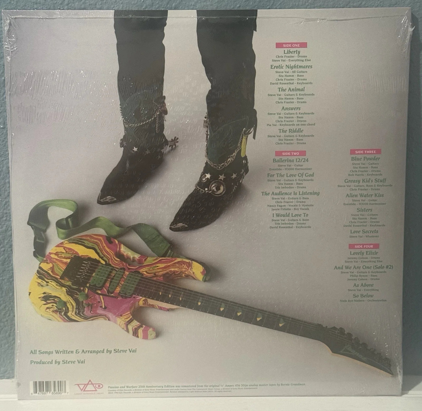 Steve Vai - Passion and Warfare 25th Anniversary Splatter SIGNED Double Vinyl LP, изображение 3