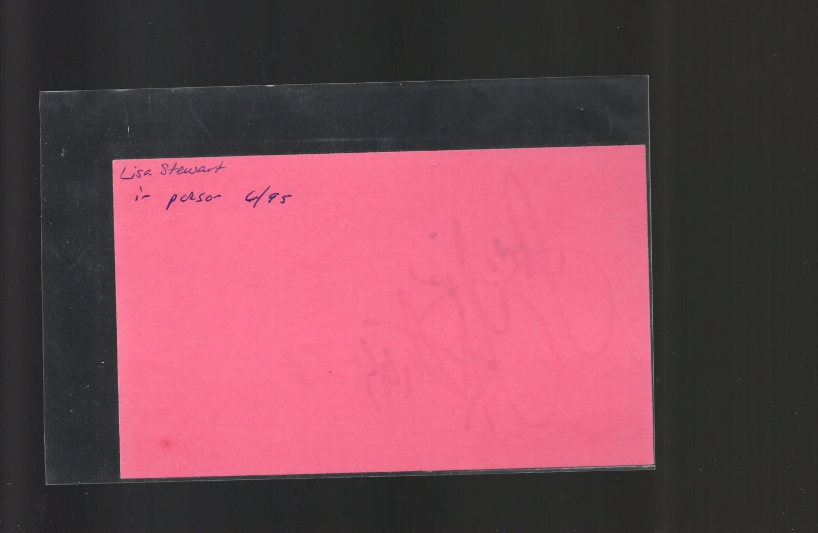 Lisa Stewart - Singer & Actress * Signed Index Card * Jericho - Country Strong, image 2