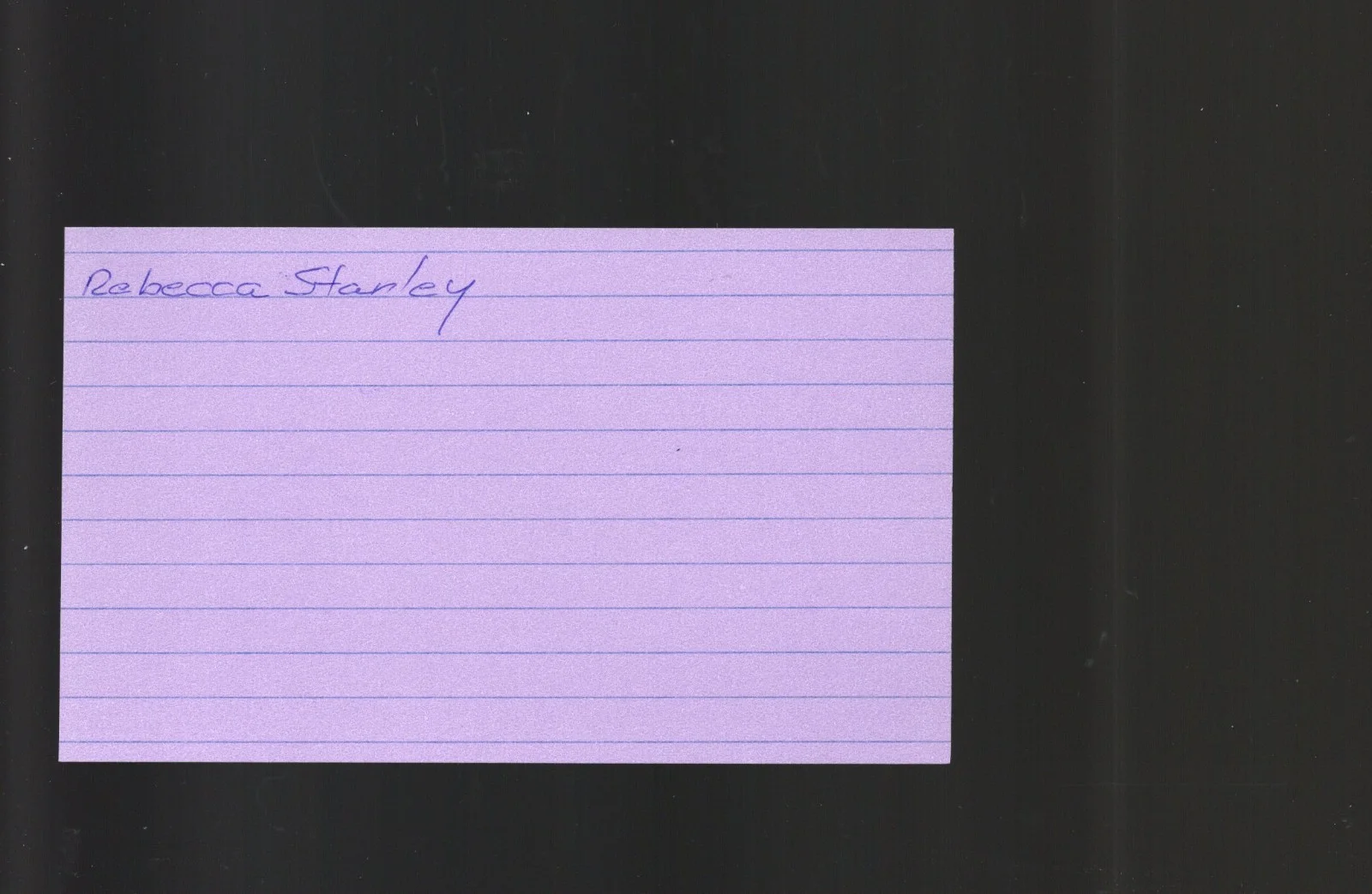 Rebecca Stanley - Actress * Signed Index Card * Body Double - The A-Team, image 2