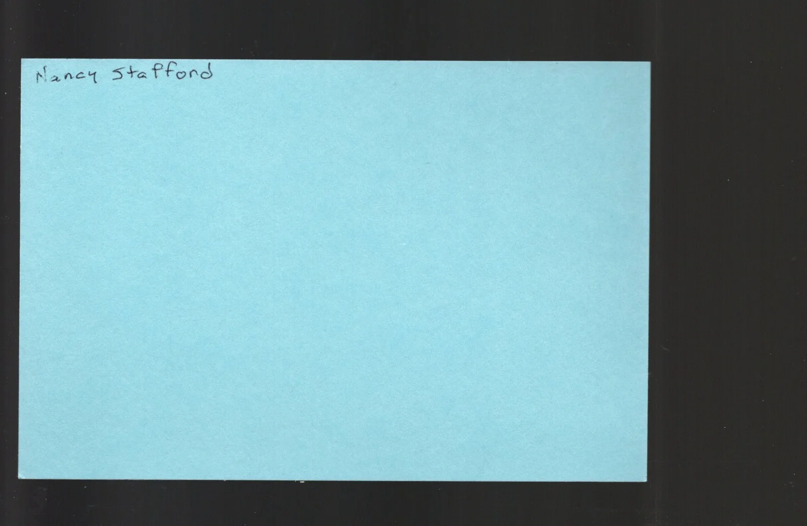 Nancy Stafford - Actress * Signed Index Card * Matlock - Scandal, image 2