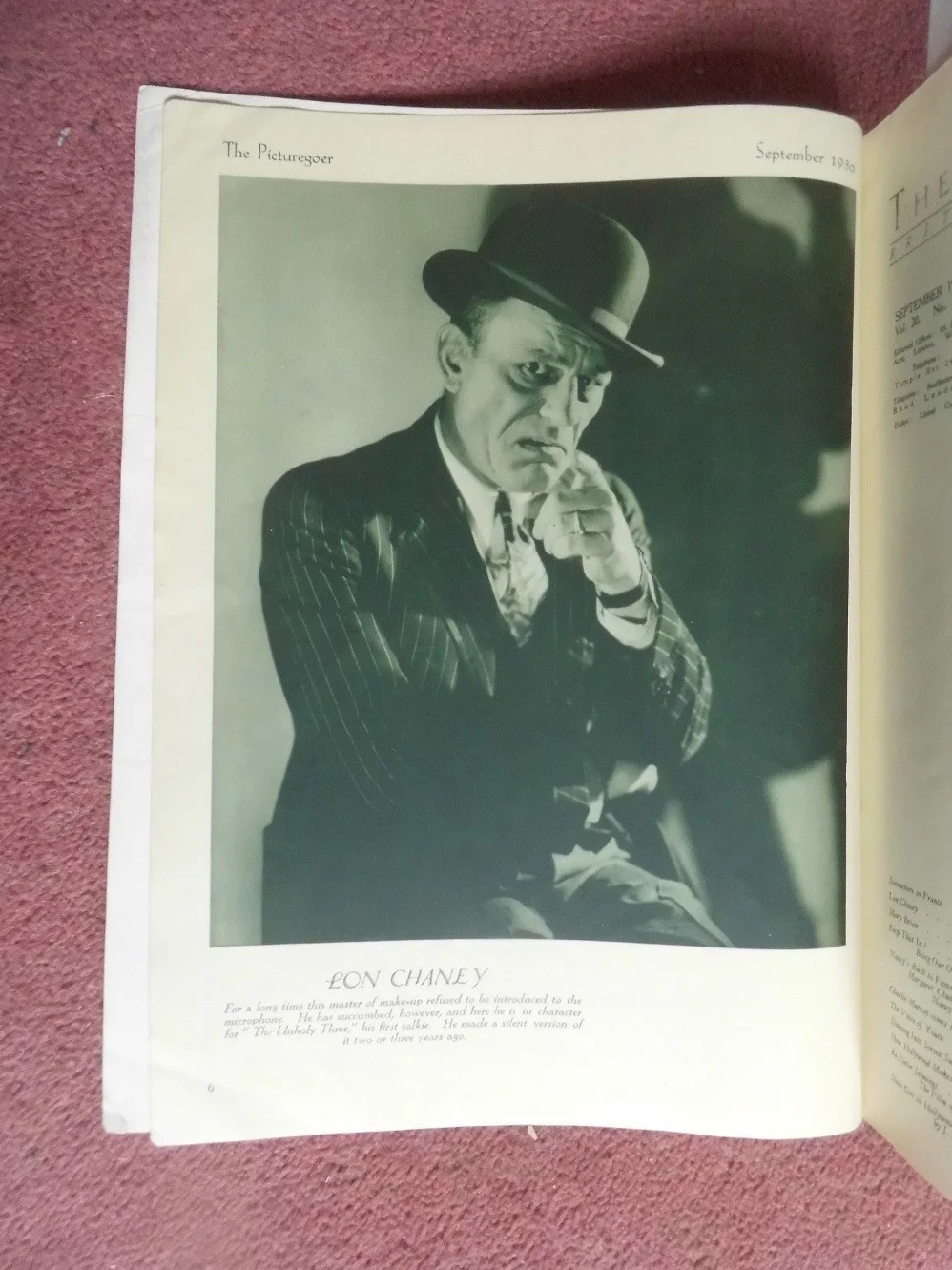 PICTUREGOER (1930) rare UK mag NANCY CARROLL, LON CHANEY, MARGARET CHUTE, изображение 2