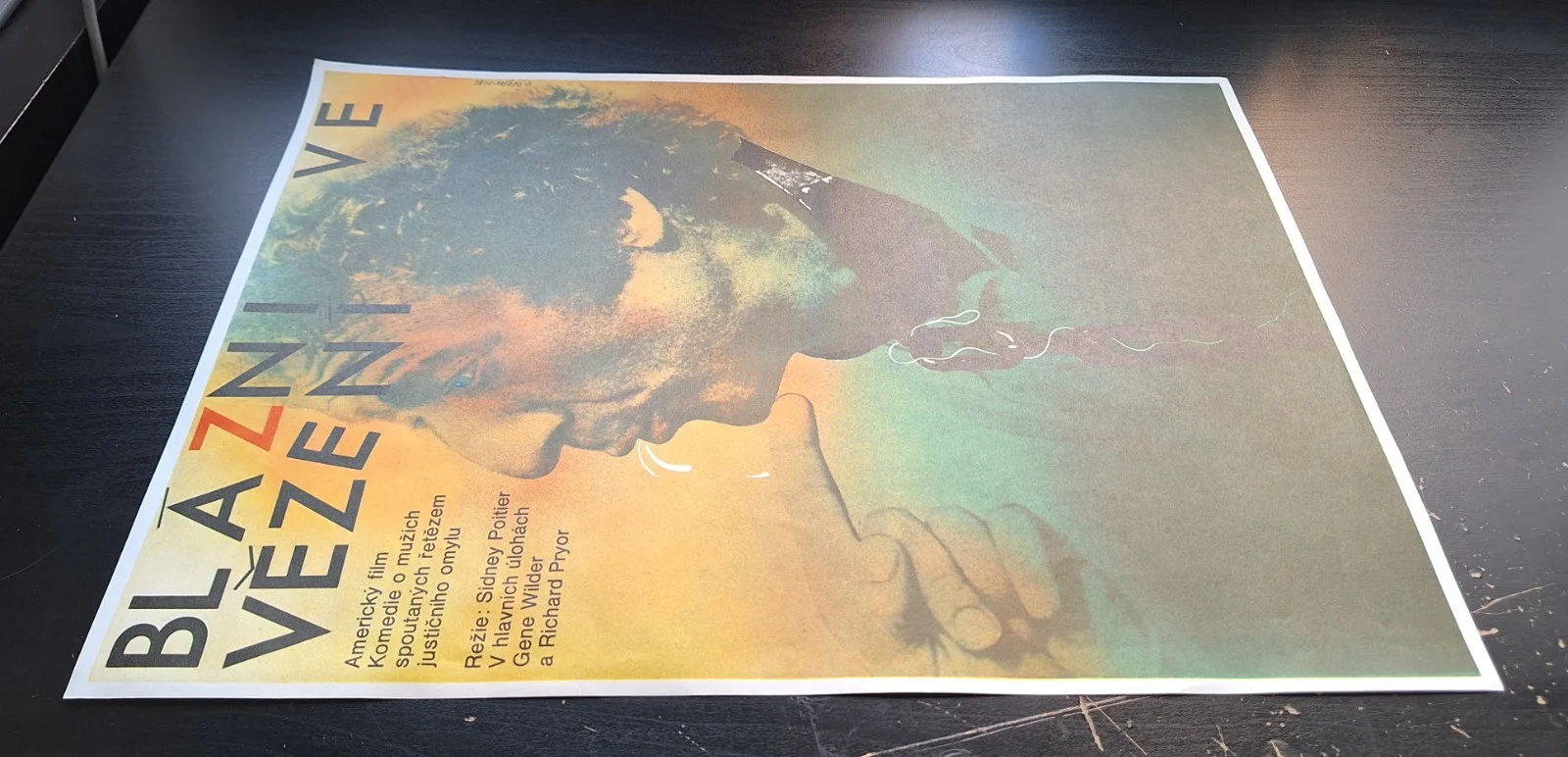BLAZNI VE VEZENI, STIR CRAZY, ORIGINAL A3 CZECH MOVIE POSTER, ZDENEK ZIEGLER, изображение 2
