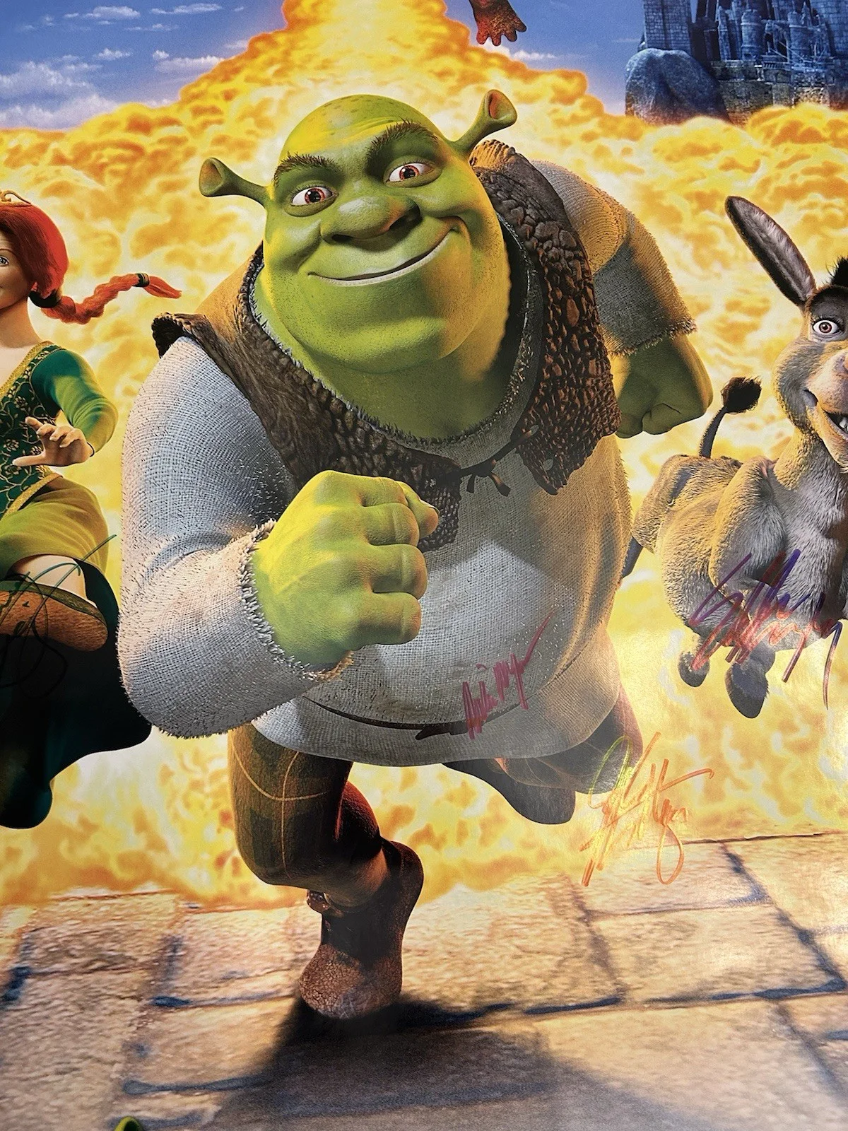 Cameron Diaz, Mike Myers, Eddie Murphy, John Lithgow — Shrek Original Multi-Signed Poster Classic Collectibles Auth, image 3