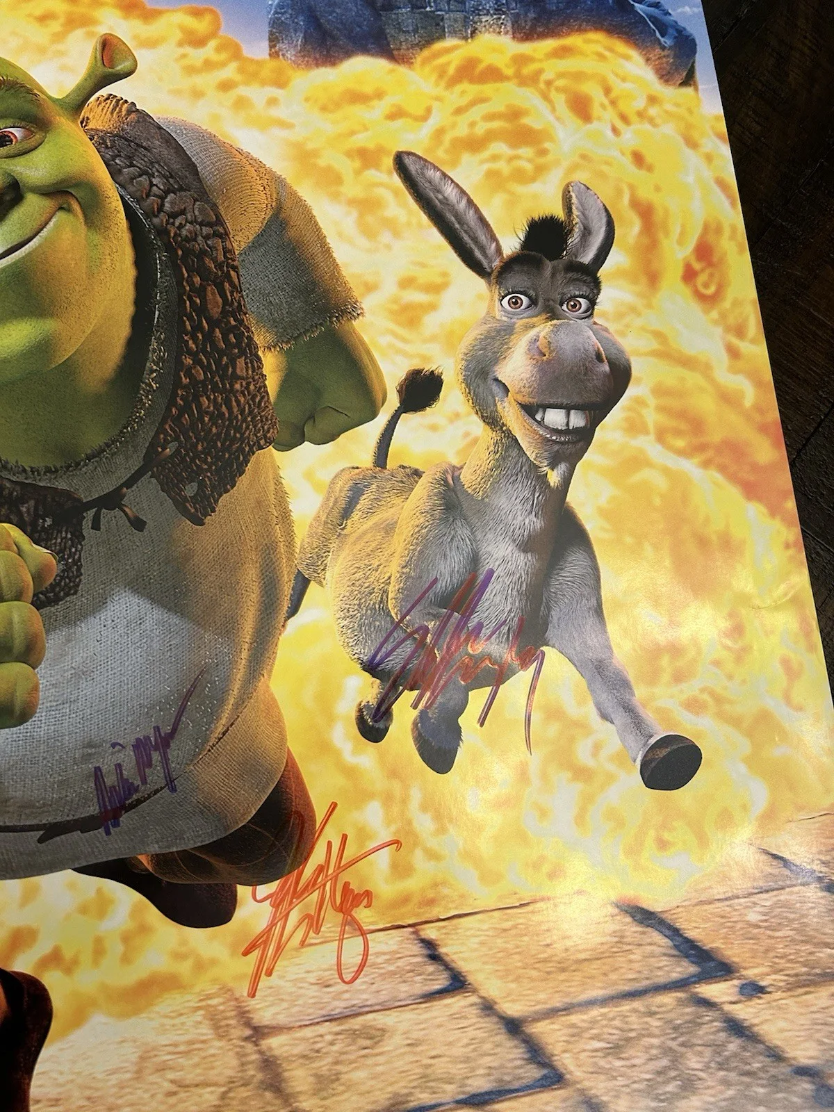 Cameron Diaz, Mike Myers, Eddie Murphy, John Lithgow — Shrek Original Multi-Signed Poster Classic Collectibles Auth, image 4