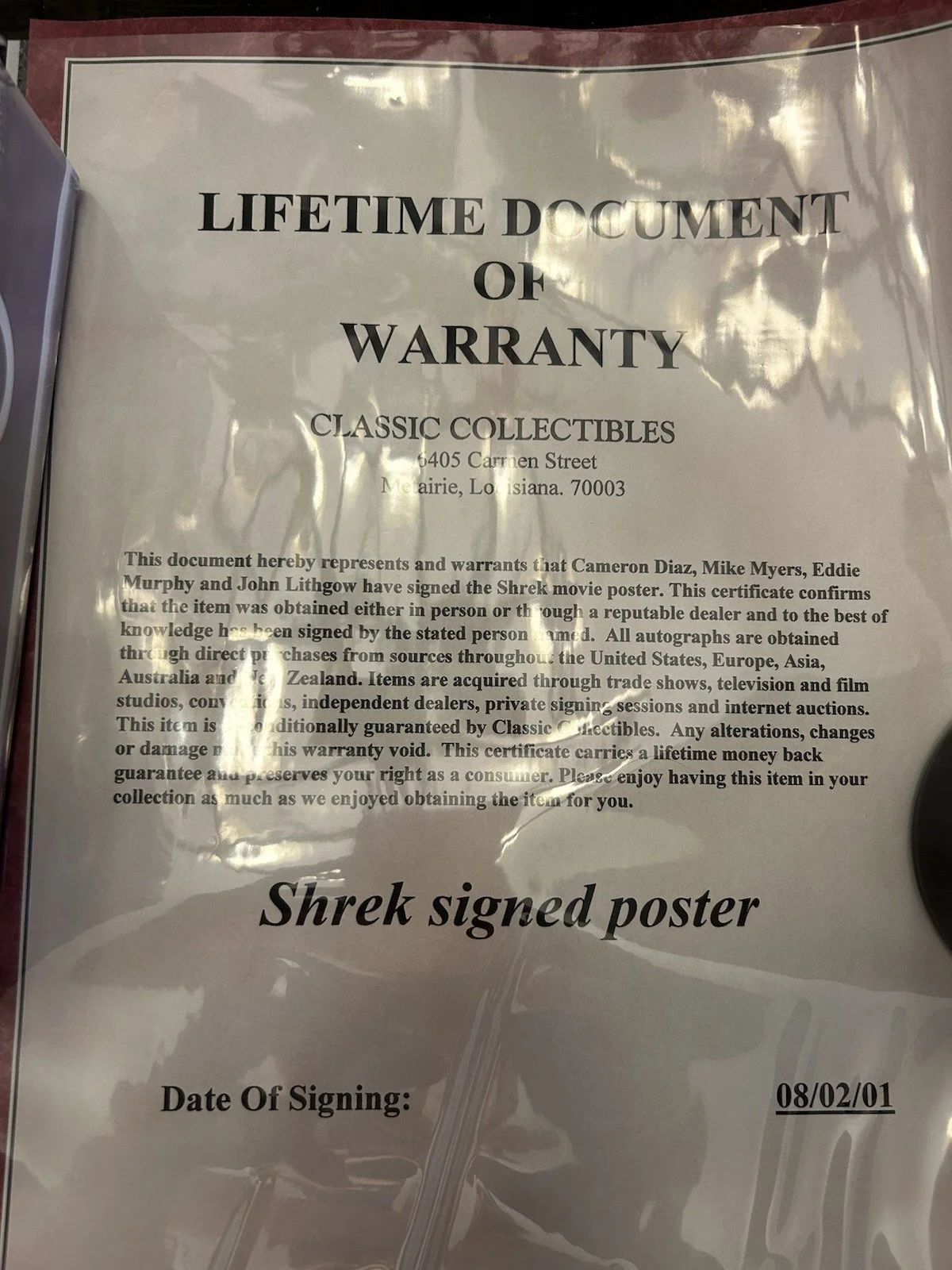 Cameron Diaz, Mike Myers, Eddie Murphy, John Lithgow — Shrek Original Multi-Signed Poster Classic Collectibles Auth, image 5