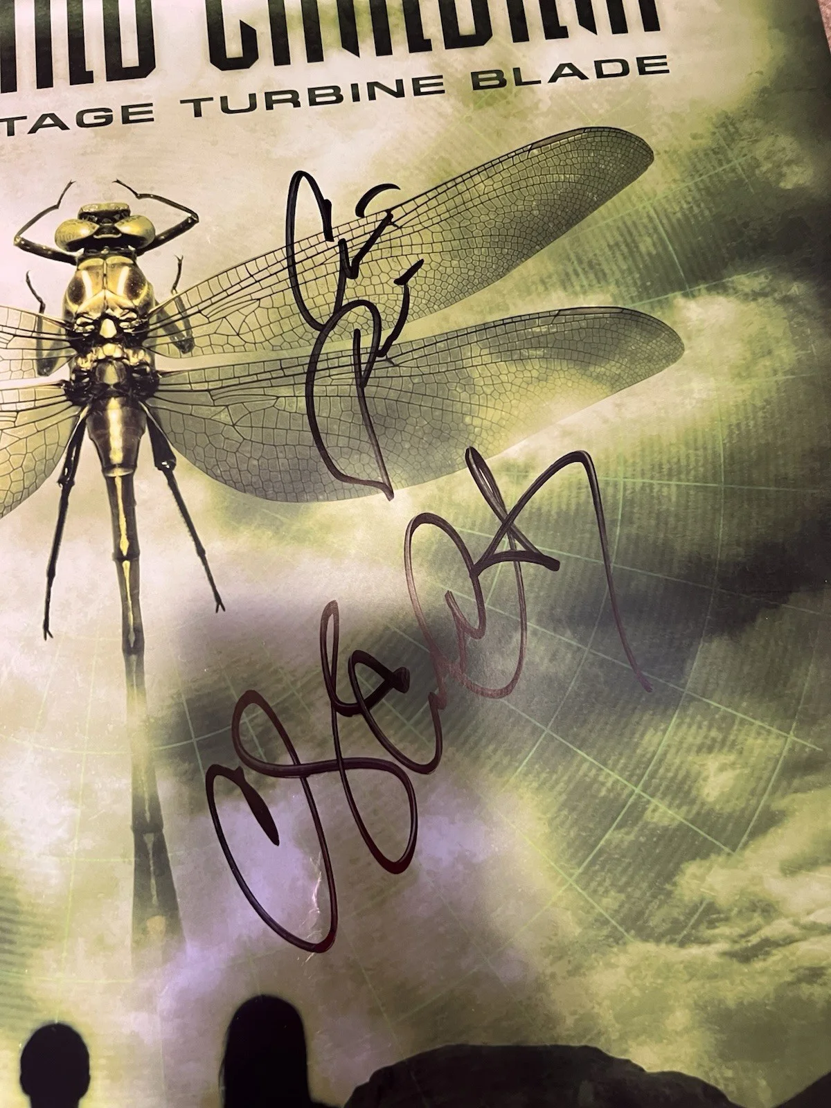 Autographed Coheed and Cambria Second Stage Turbine Blade Poster Signed, image 3