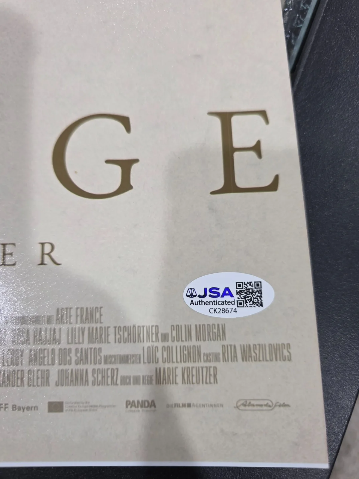 VICKY KRIEPS SIGNED 'CORSAGE' 12x18 MOVIE POSTER AUTOGRAPH ACTRESS jsa coa, image 2
