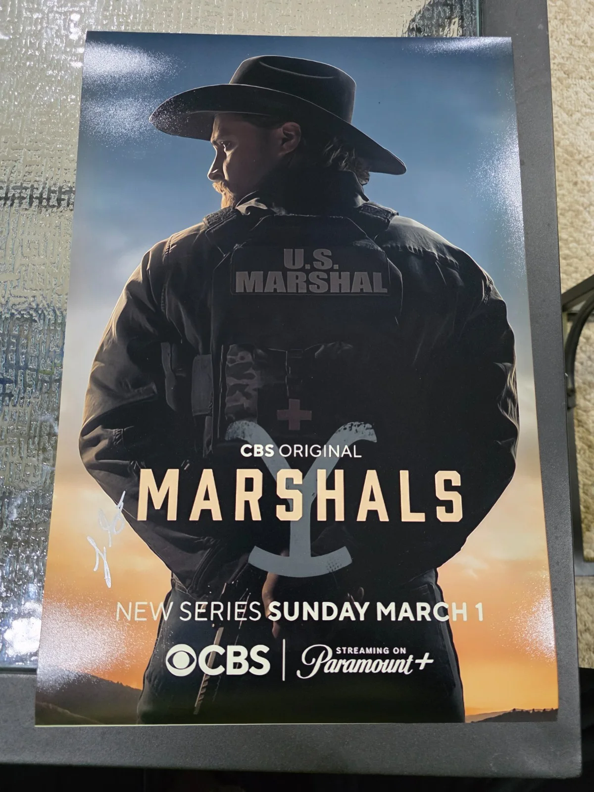 Luke Grimes — Luke Grimes signed "MARSHALS" 12x1 Photo a YELLOWSTONE Hot SEXY Kayce Dutton COA