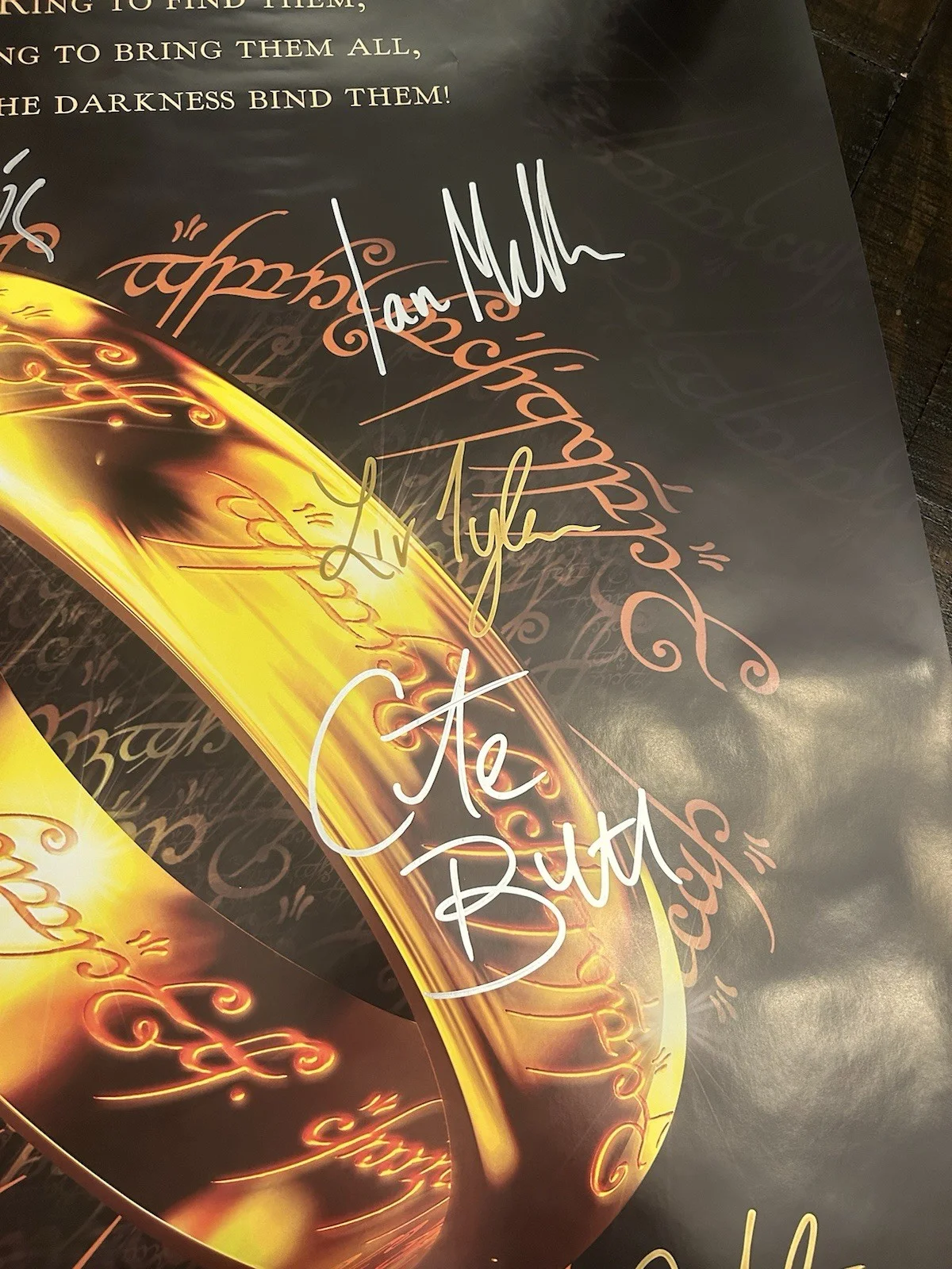 Dominic Monaghan, Viggo Mortensen, Sean Astin, Elijah Wood, Ian M — The Lord of the Rings: The Two Towers Original Multi-Signed Poster Everest Auth…, изображение 5