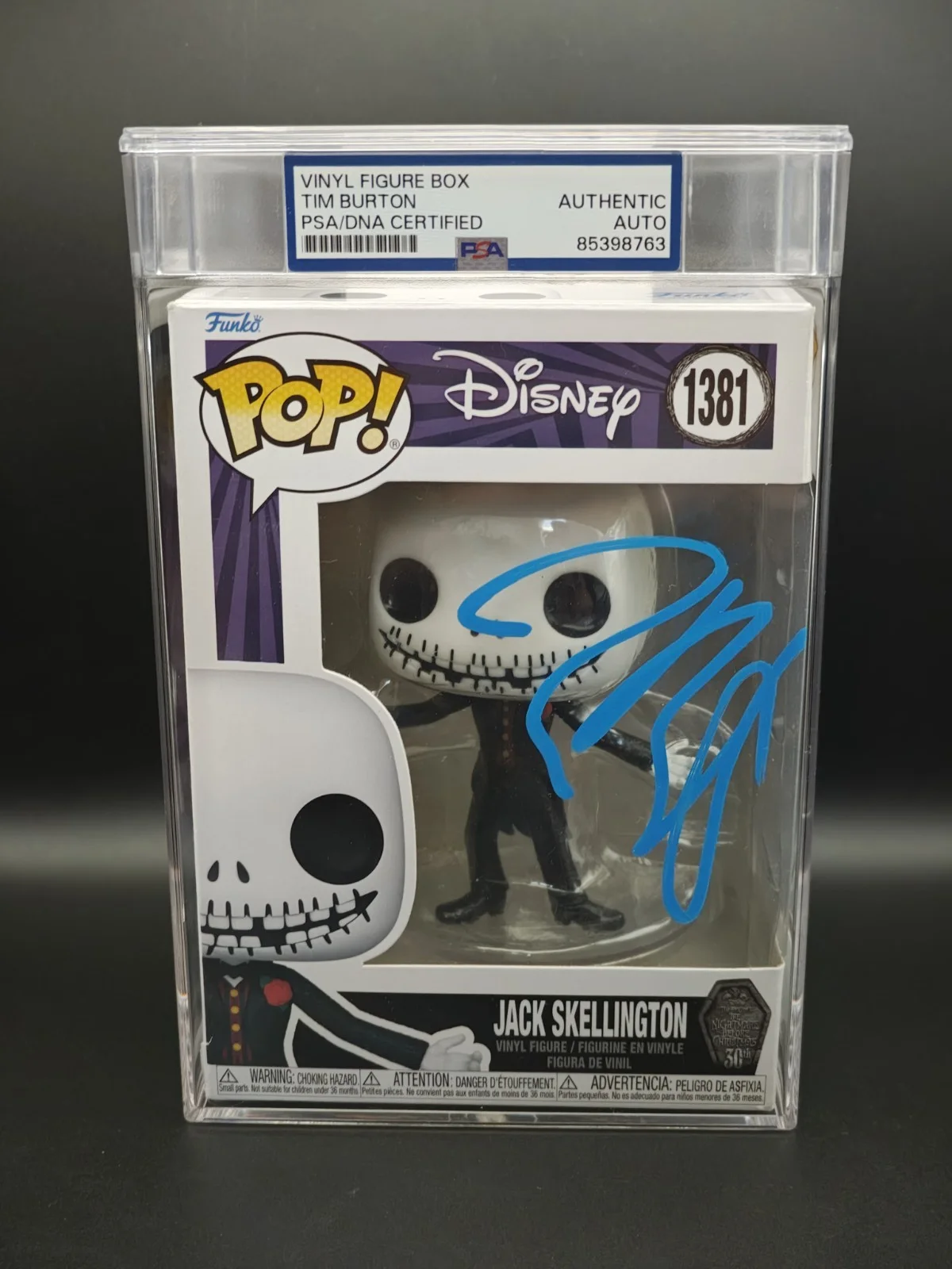 Tim Burton — Tim Burton Auto Nightmare Before Christmas Jack Skellington Funko PSA Authentic