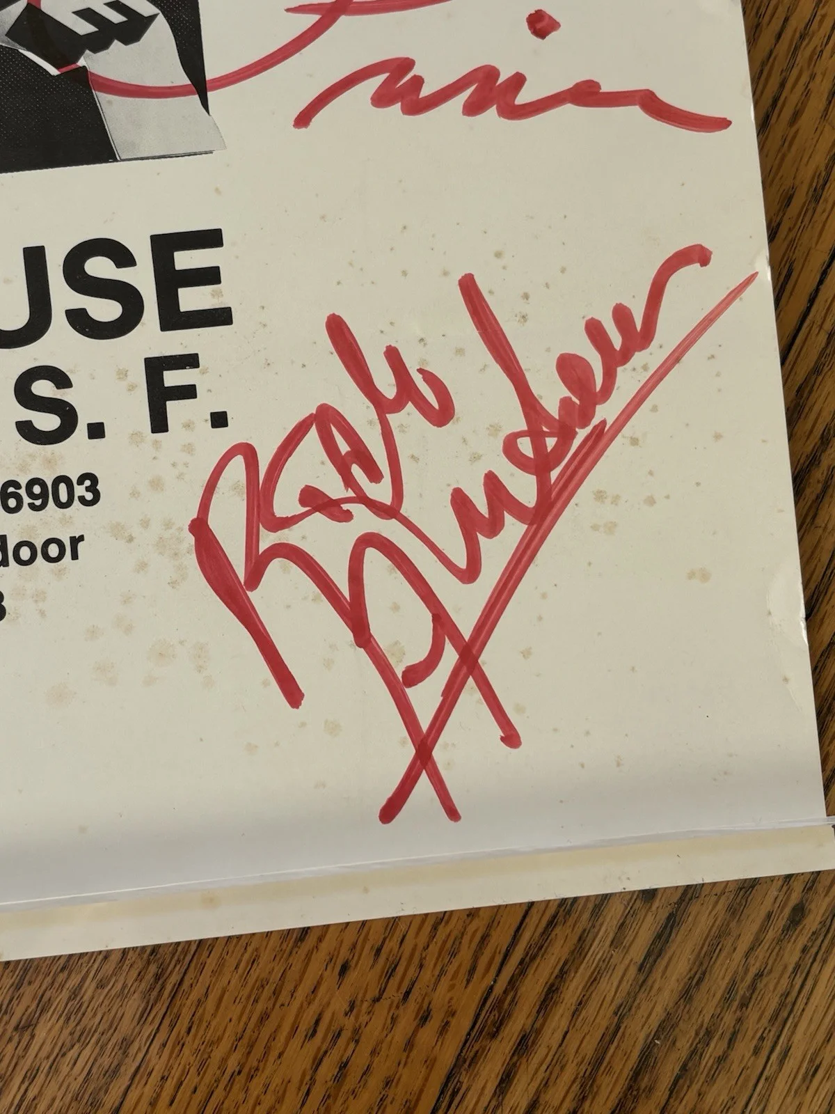 RARE 1980 The Tubes Signed Poster Boarding House SF Garage Show Band Autographs, изображение 3