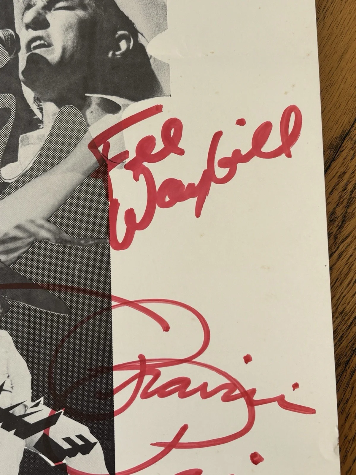 RARE 1980 The Tubes Signed Poster Boarding House SF Garage Show Band Autographs, изображение 5