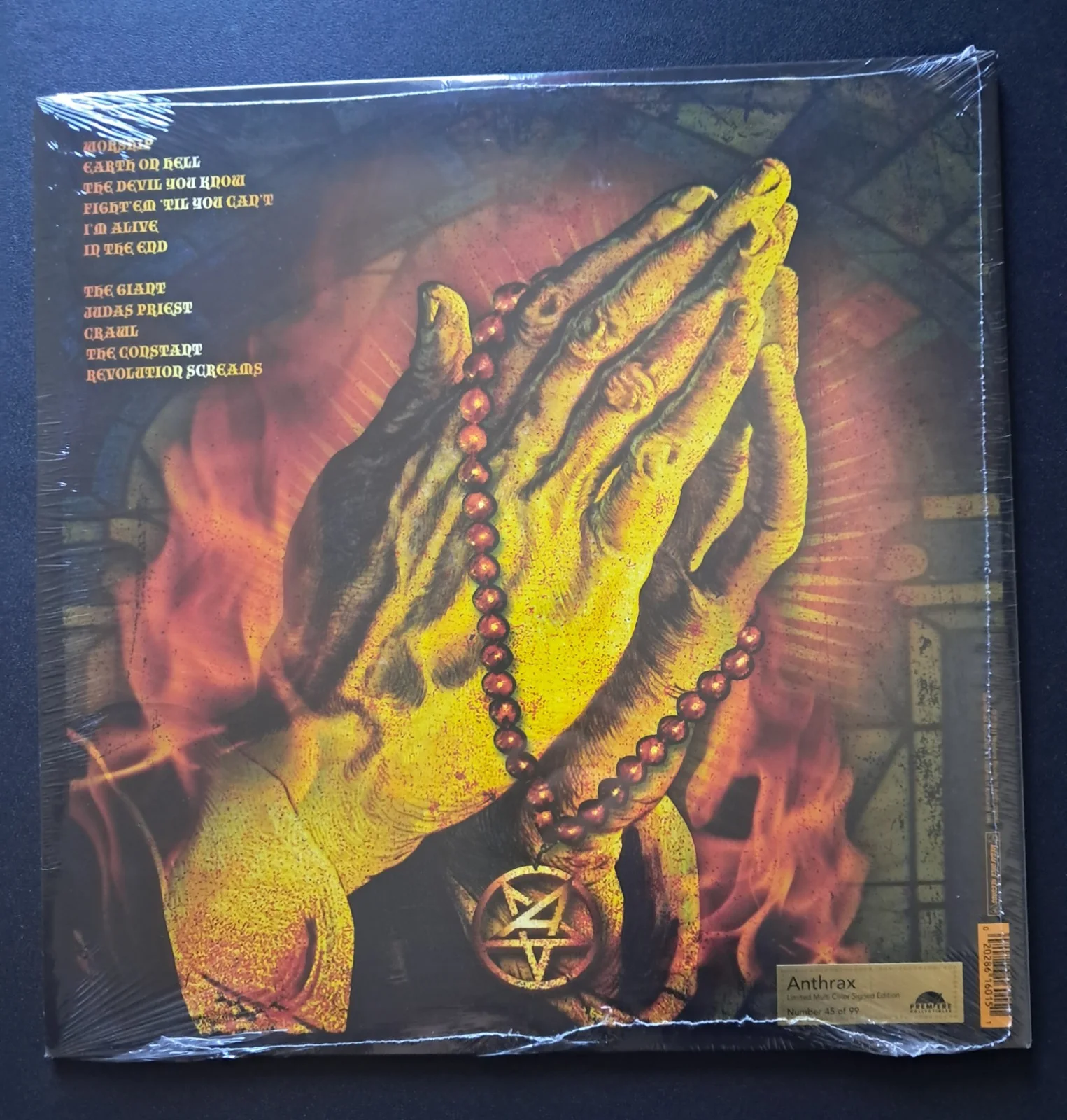 Anthrax Signed Worship Music Vinyl Album - Multi Color Signature Limited Edition, изображение 2