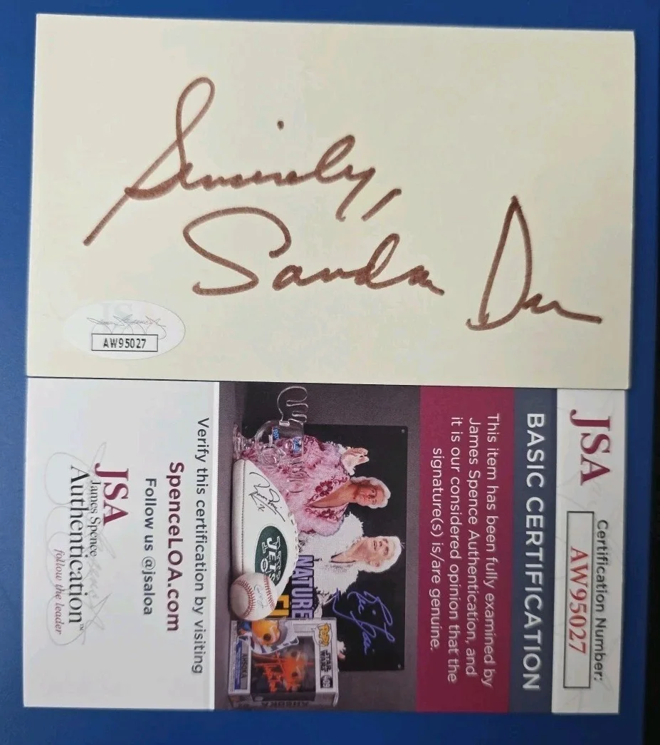 Sandra Dee — Sandra Dee Signed Index Card JSA Cert "Gidget" "Immitation of Life" Movies, image 3