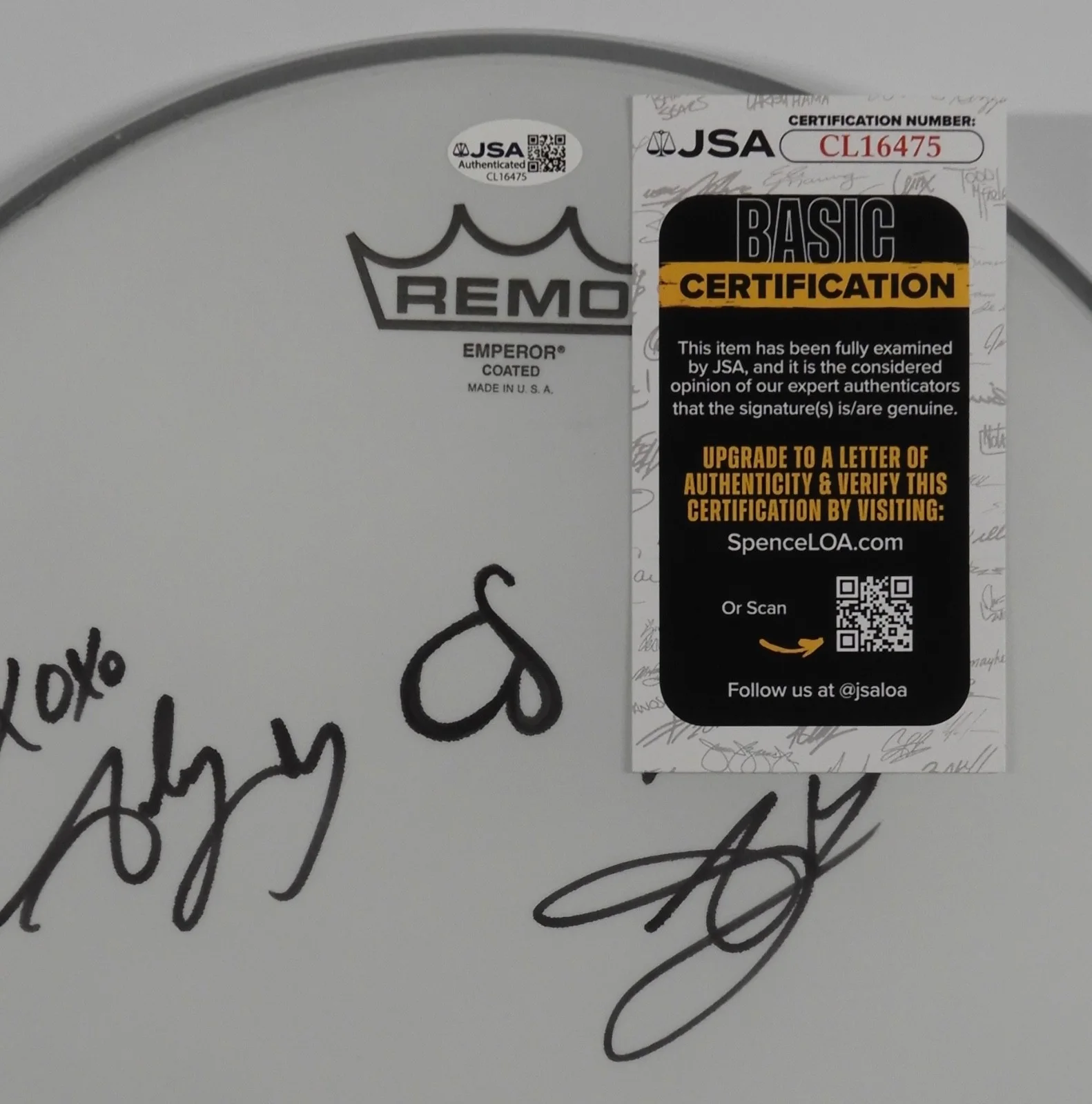Aly & Aj JSA Signed Autograph Drumhead 100% Charity Drum Head, image 3
