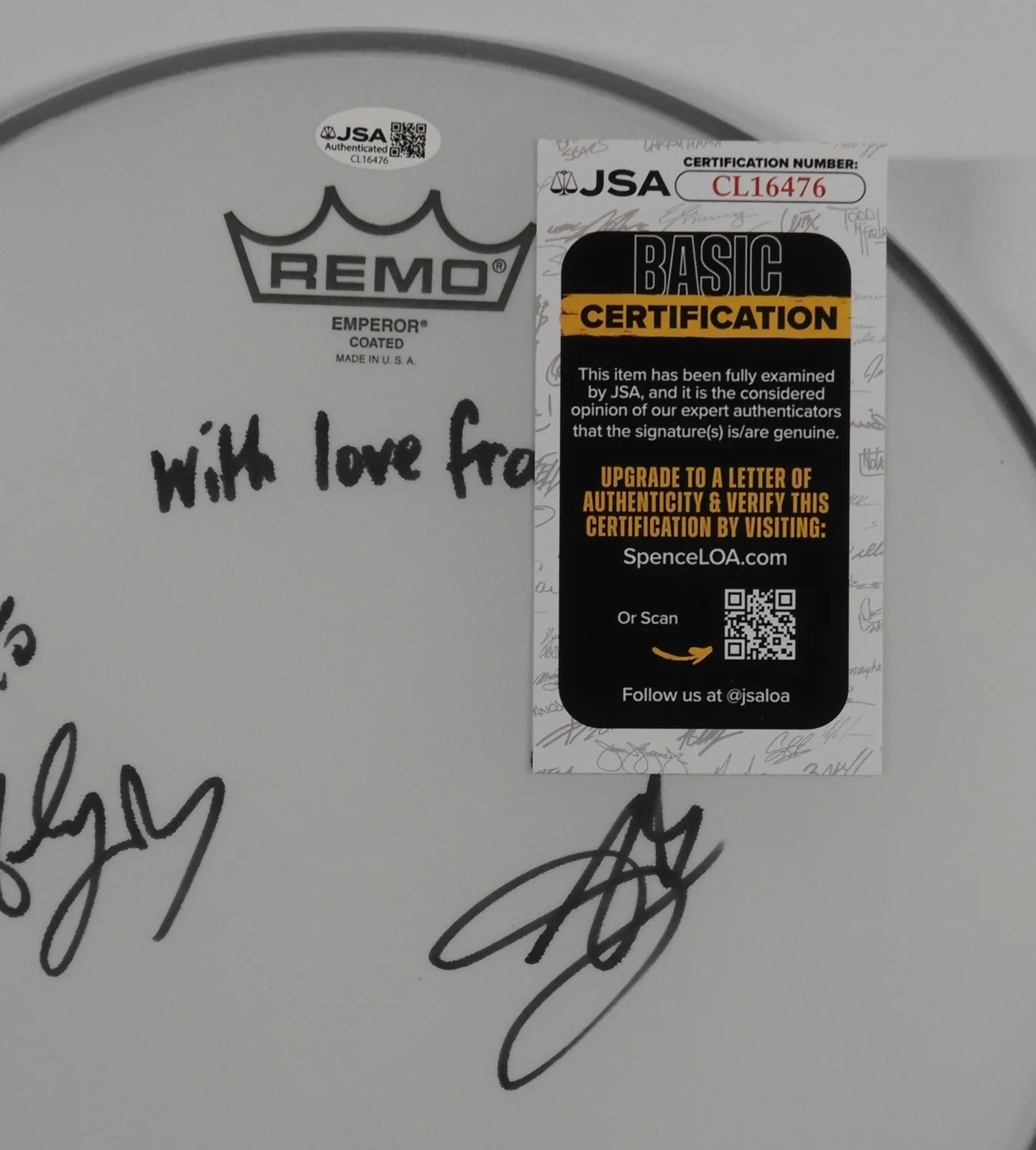 Aly & Aj JSA Signed Autograph Drumhead 100% Charity Drum Head, image 3